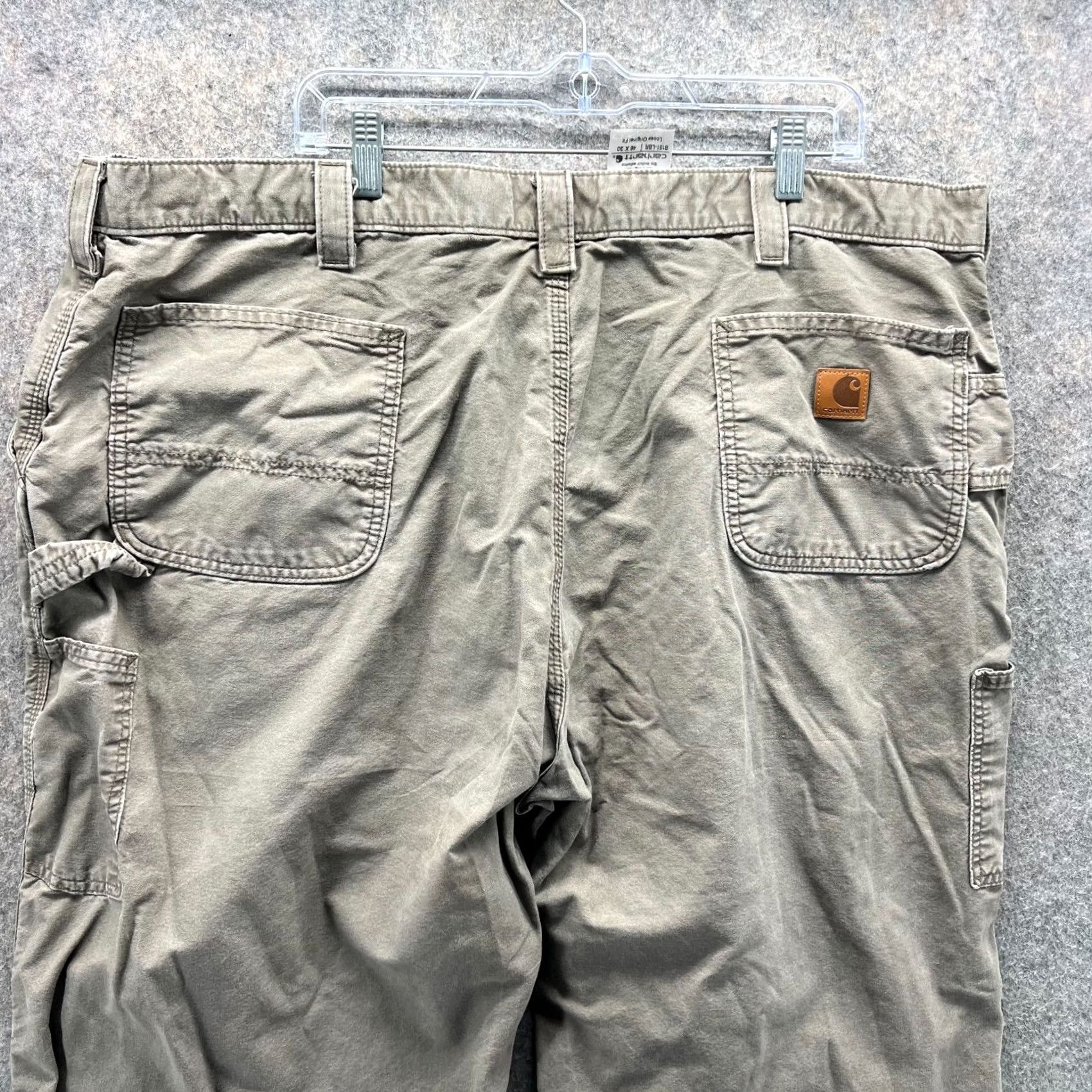 Carhartt Carhartt Pants Men 46x30 Khaki Beige Canvas Cargo Pocket Straight 46 Beige Mens Regular 30in Inseam B151 LBR Size US 30 / EU 46 - 3 Thumbnail