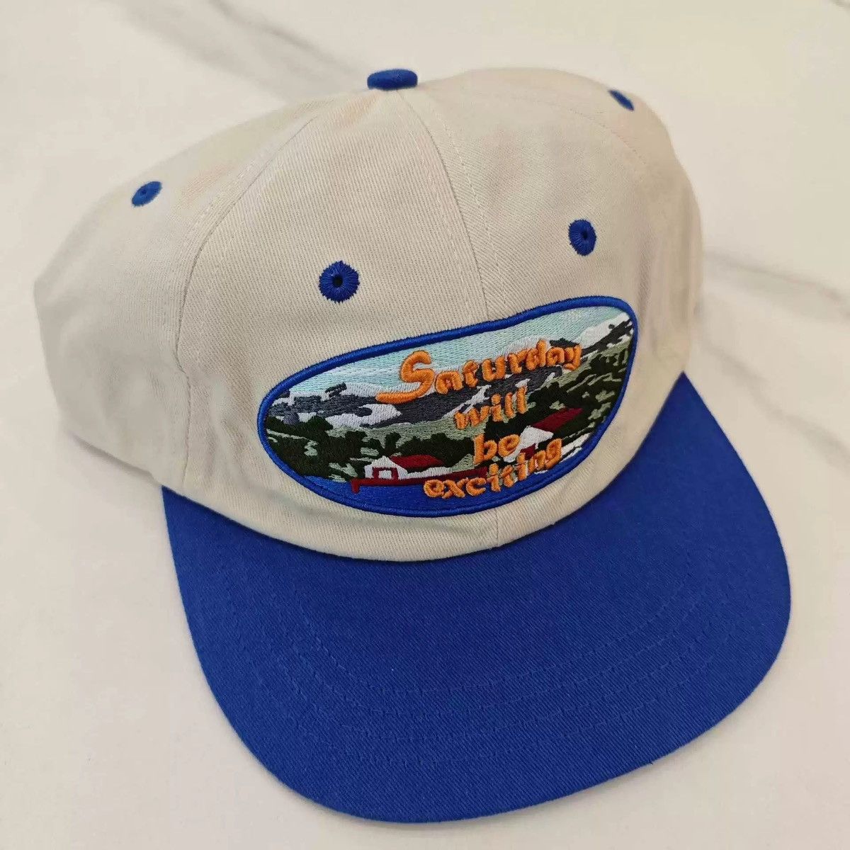 Japanese Brand Outdoor retro y2k landscape embroidered cap hat Size ONE SIZE - 2 Thumbnail