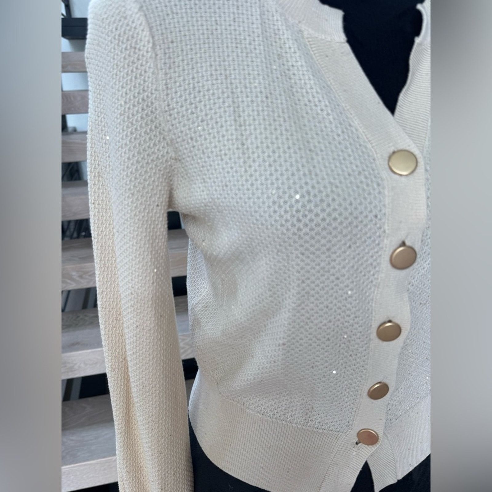 Other New Cream Button-Up Women's Cardigan size XS Size XS / US 0-2 / IT 36-38 - 3 Thumbnail