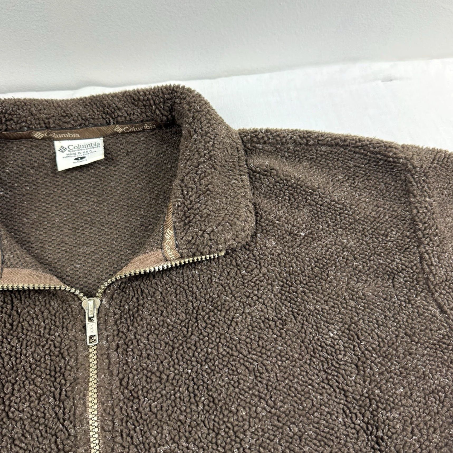 Vintage VINTAGE Columbia Fleece Jacket Womens Large Brown 90s Casual Outdoor Full Zip Size L / US 10 / IT 46 - 3 Thumbnail