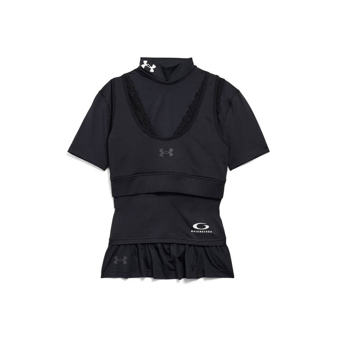 Balenciaga × Under Armour oc11z1125 Under Armour® Crewneck Layered T-Shirt Size XL / US 12-14 / IT 48-50 - 1 Thumbnail