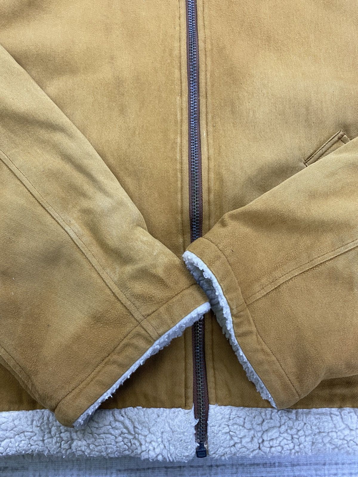 Japanese Brand × Vintage Vintage Pract Studio Suede Leather Lined Sherpa Jacket Size US L / EU 52-54 / 3 - 6 Thumbnail