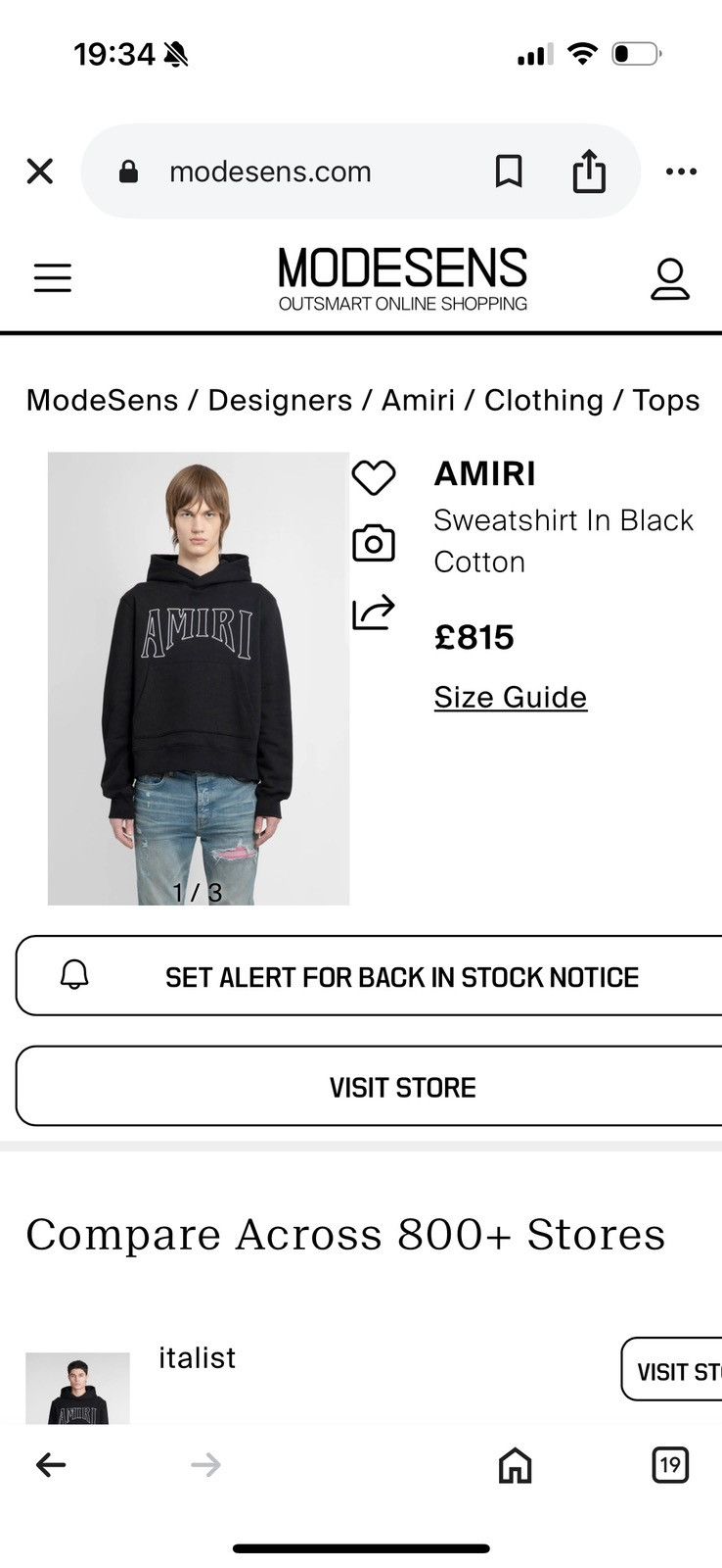 Amiri AMIRI hoodie STUDY PHOTOS FOR TAPE MEASUREMENTS AND COLOUR Size US L / EU 52-54 / 3 - 18 Thumbnail