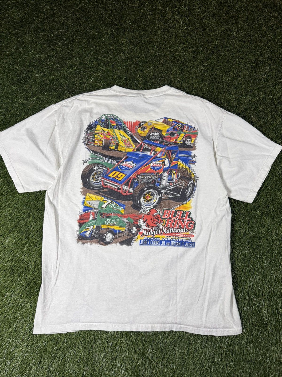 Vintage Vintage Y2k Racing Bull Monster Truck Style Car Graphic Tee Size US XL / EU 56 / 4 - 1 Thumbnail