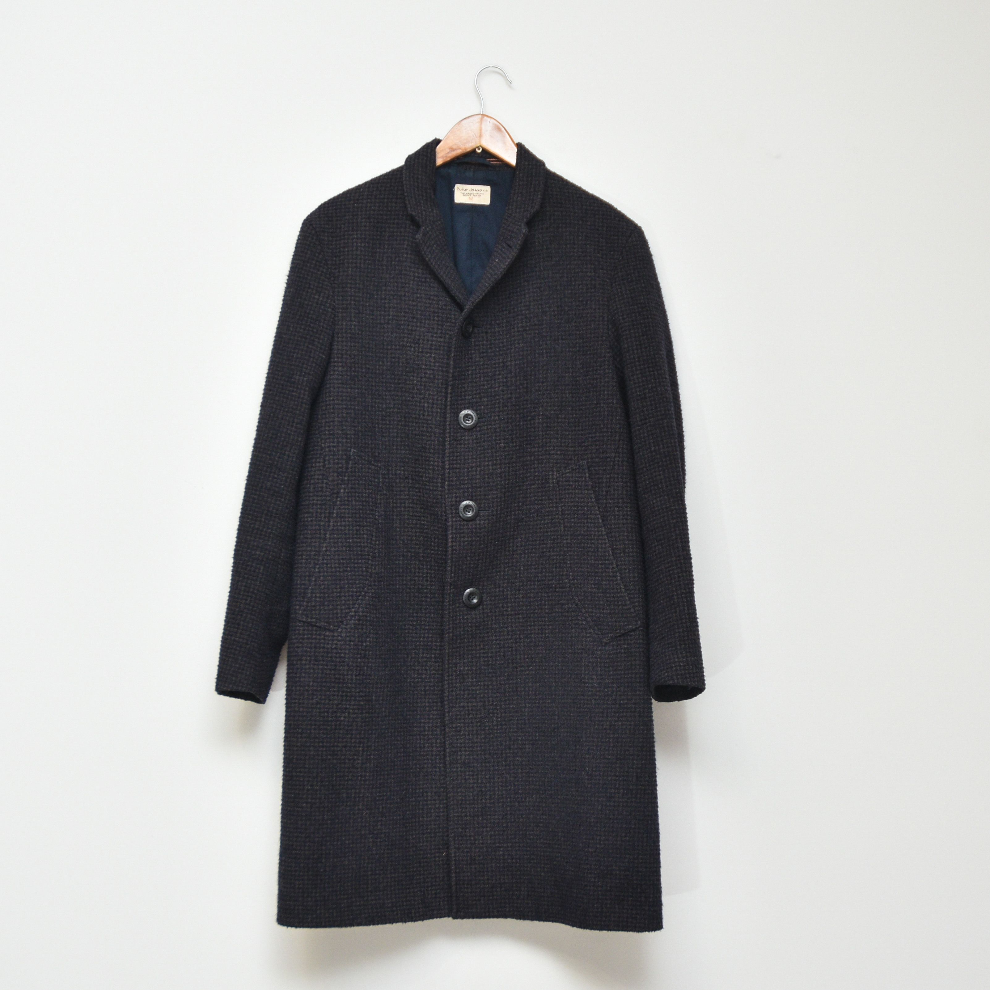 Nudie Jeans NUDIE JEANS CO Men's Wool Blend Coat Grey Check Plaid Size US M / EU 48-50 / 2 - 1 Thumbnail