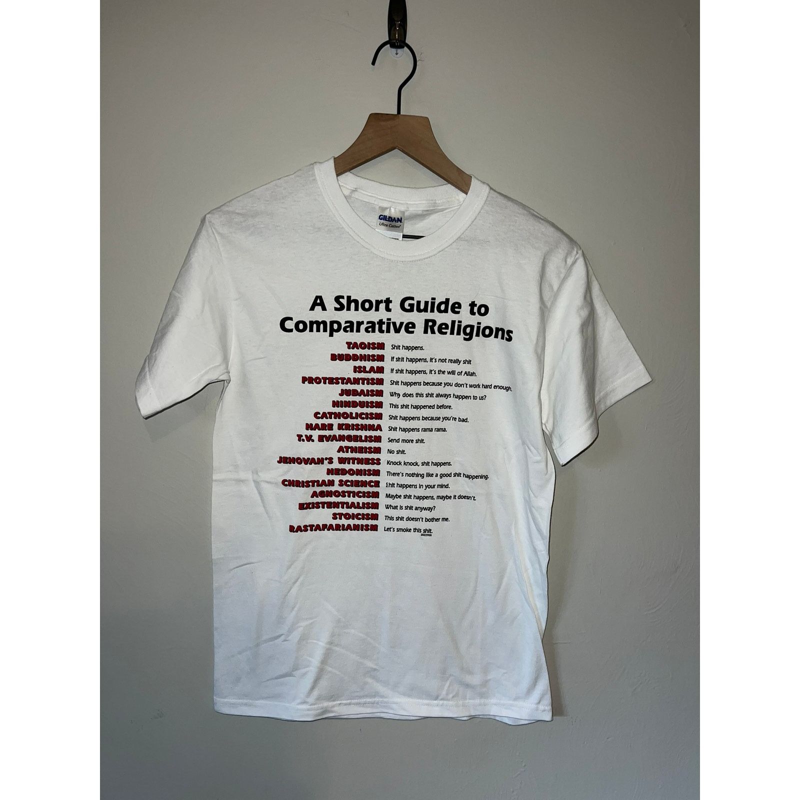 Gildan Vintage Short Guide Religon Shirt Joke Religous Shirt VTG S Size US S / EU 44-46 / 1 - 1 Thumbnail