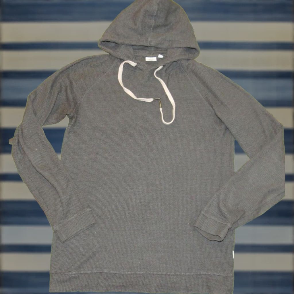 Onia ONIA Grey Thermal Cotton Blend Hooded Pullover Sweater Medium M Mens Hoodie Size US M / EU 48-50 / 2 - 1 Thumbnail