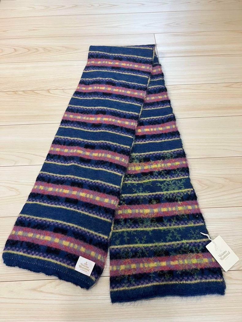 Vivienne Westwood Vivienne Westwood Pink and blue striped scarf Size ONE SIZE - 1 Thumbnail