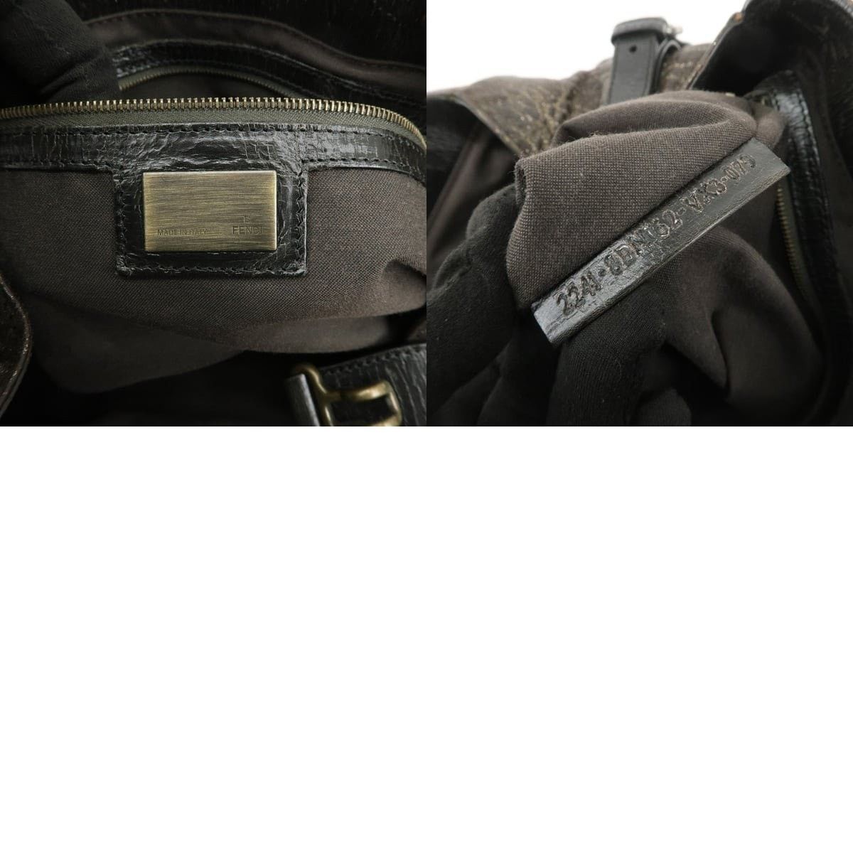 Fendi Fendi Etnico Leather Tote Brown Size ONE SIZE - 8 Thumbnail