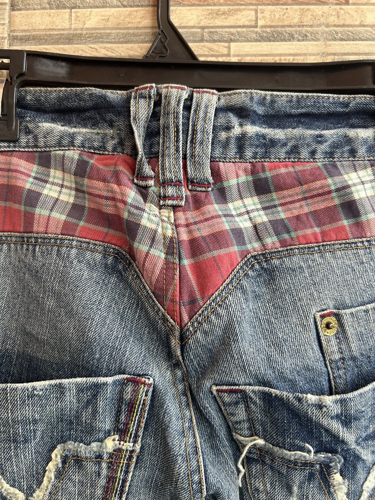 If Six Was Nine 90s Vintage Oil Cake Studded Rare Denim Jeans Lgb Style Size US 30 / EU 46 - 9 Thumbnail