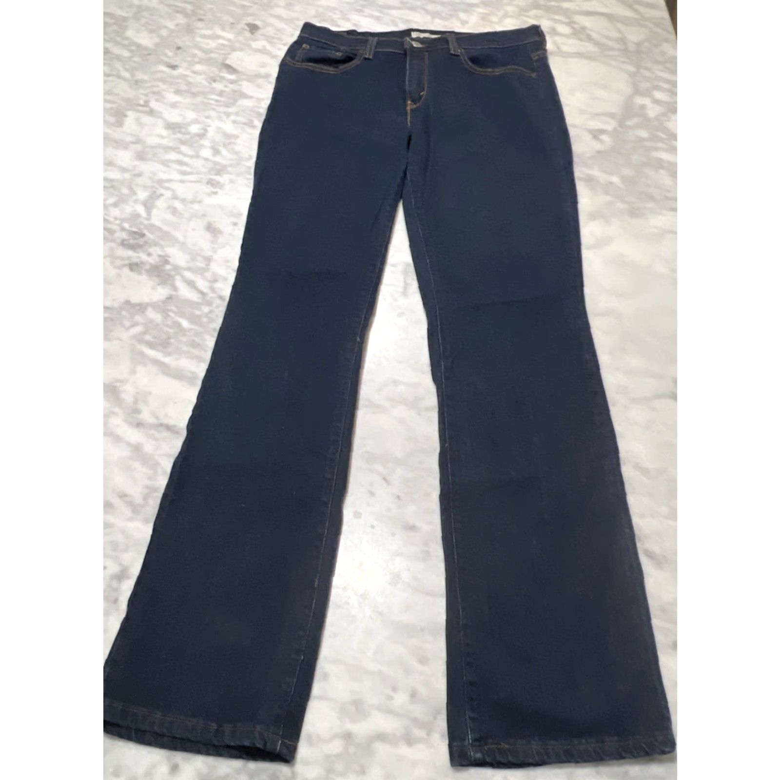 Levi's LEVI'S 505 Jeans WOMEN'S 10 Straight Leg Cotton Spandex Mid Rise 32W 32L Dark Blue - Levi's 505 - 90s USA Theme, Regular Fit, Jeans Size 32" / US 10 / IT 46 - 2 Thumbnail