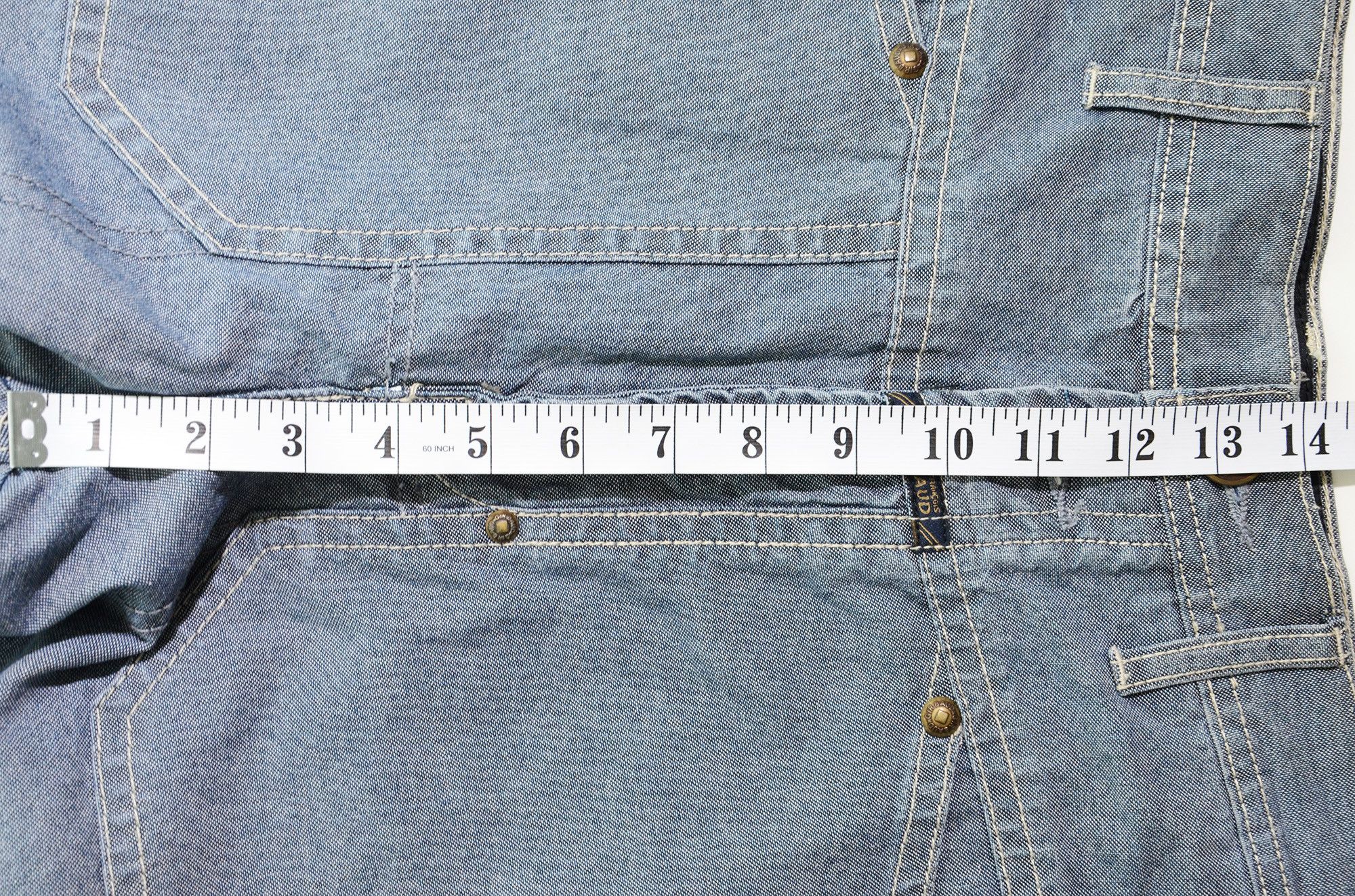 Marithe + Francois Girbaud M+FG Jorts W34 Raw Denim Special Rare Design 2006 Carft Size US 34 / EU 50 - 15 Thumbnail
