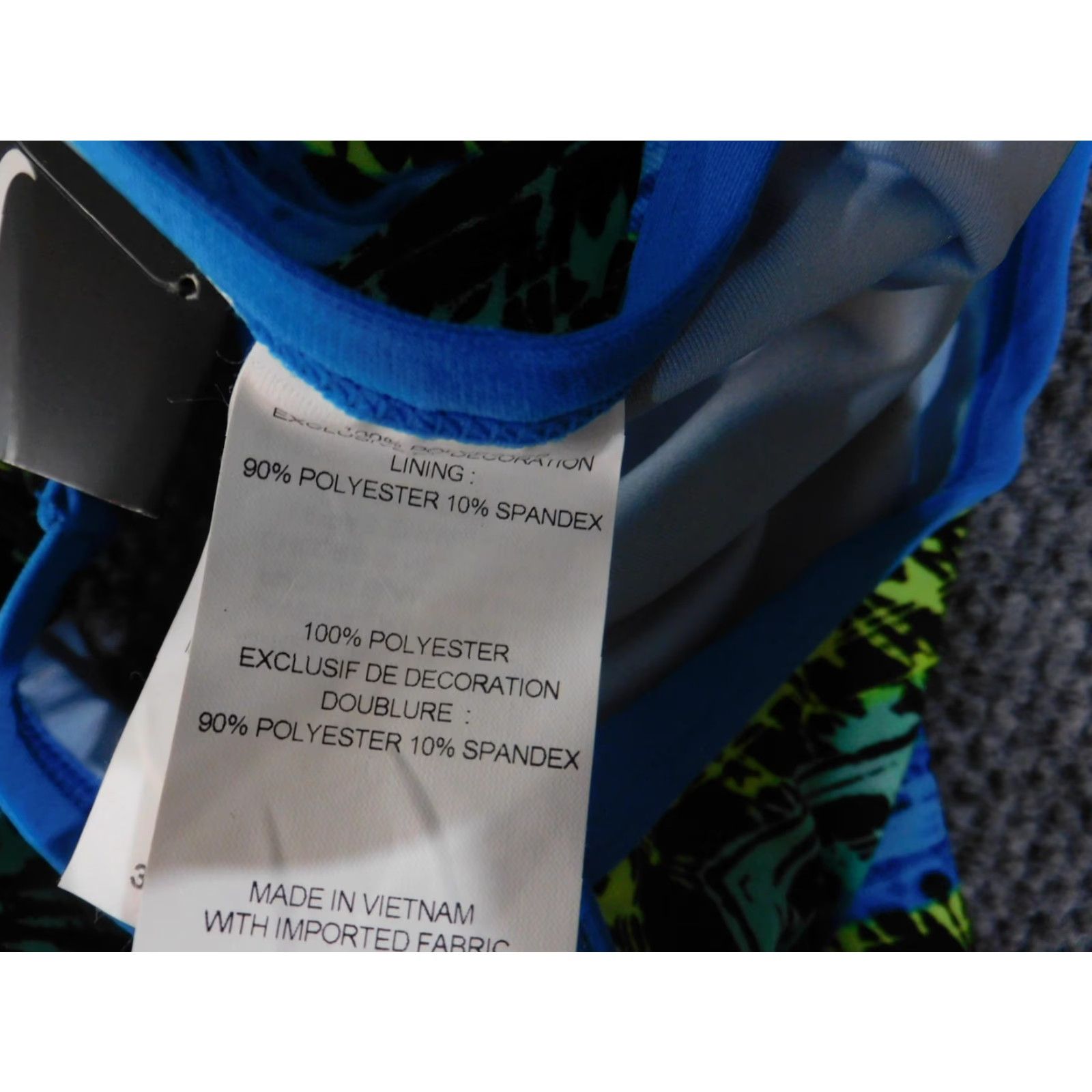 Nike Nike Swimsuit Womens 36 Blue Green Black Performance Poly Swim NESS5013 Training Size ONE SIZE - 7 Thumbnail