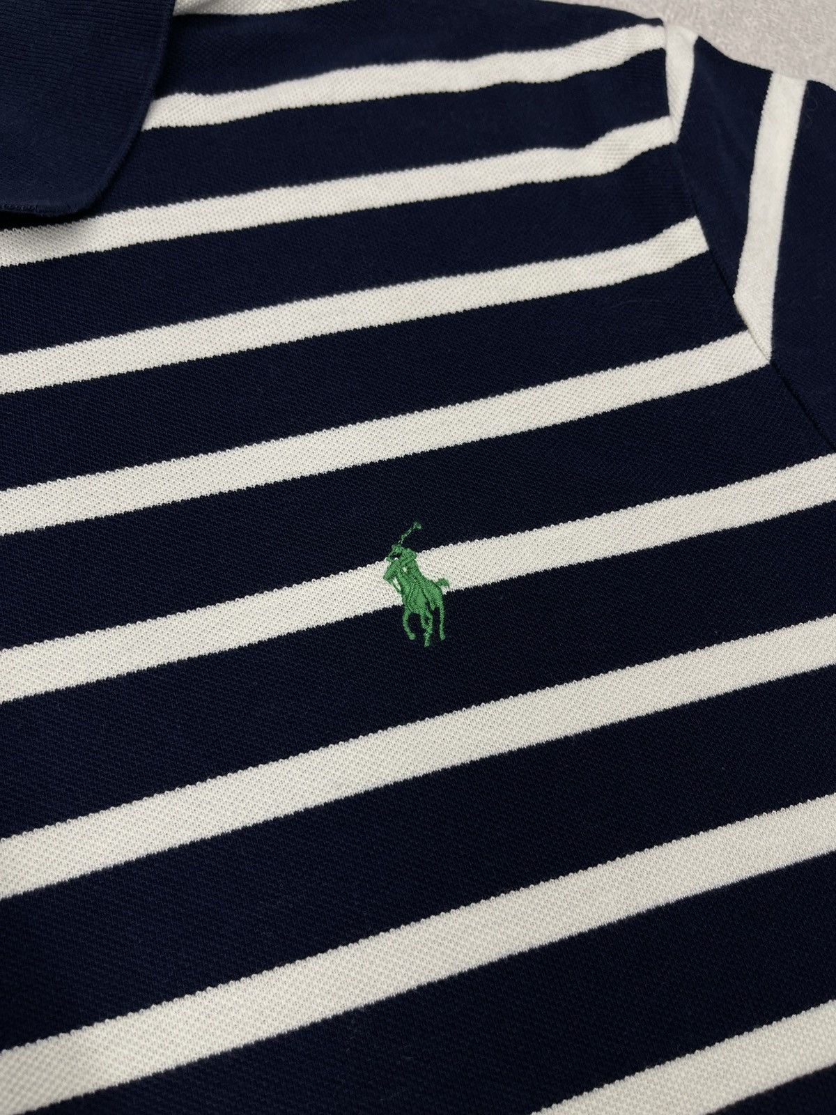 Polo Ralph Lauren Vintage Polo Ralph Lauren Striped Polo Rugby Navy/White Y2K Size US XXL / EU 58 / 5 - 5 Thumbnail