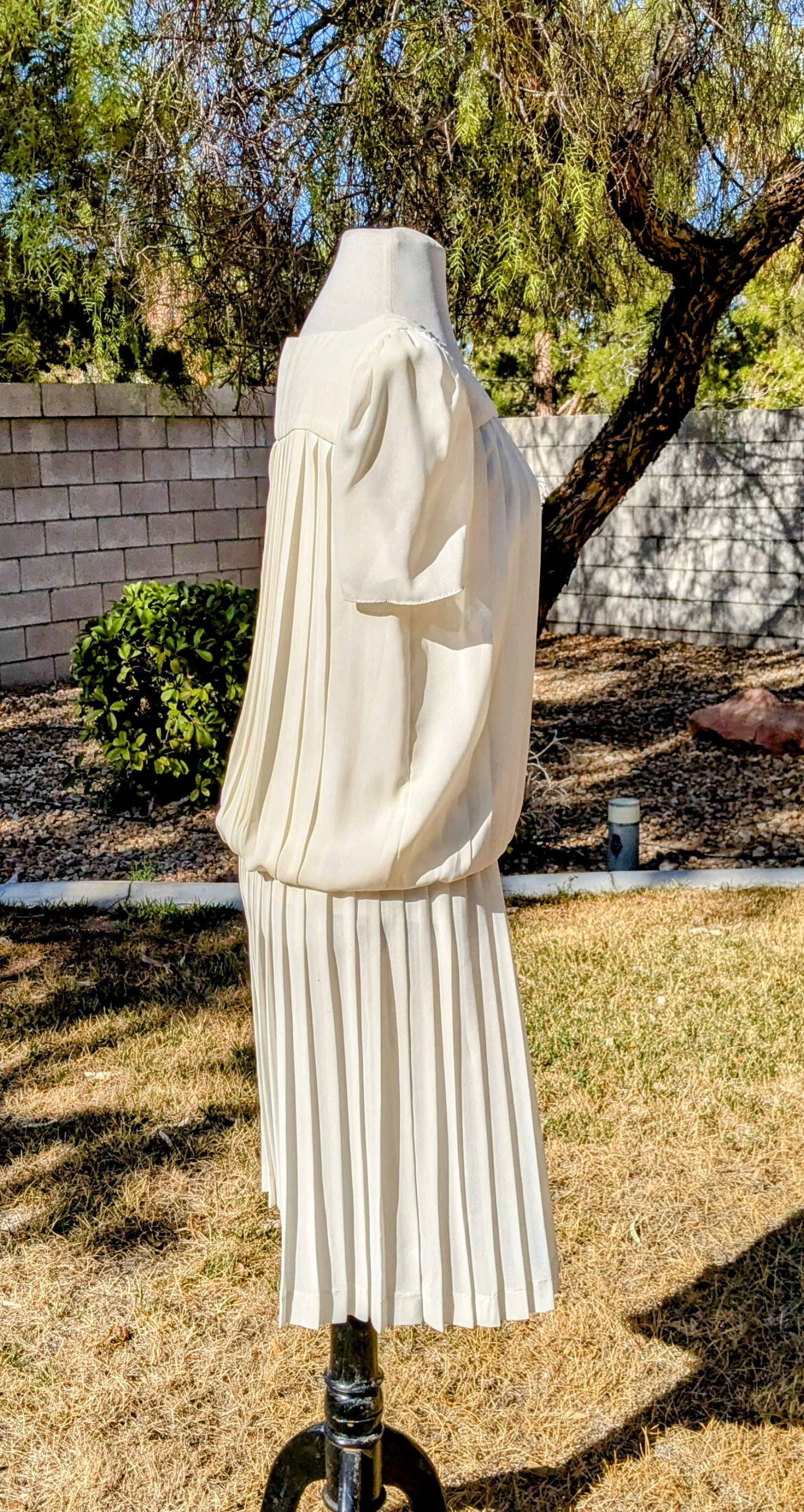 Vintage Pearl Vintage Liz Roberts Incorporated Pleats Shirt Dress Size M / US 6-8 / IT 42-44 - 3 Thumbnail