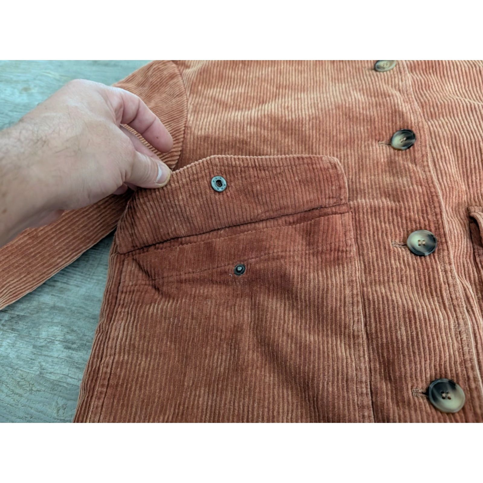 Vintage VINTAGE Bagatelle Jacket Women’s Cordoruy Brown Button M Size M / US 6-8 / IT 42-44 - 7 Thumbnail