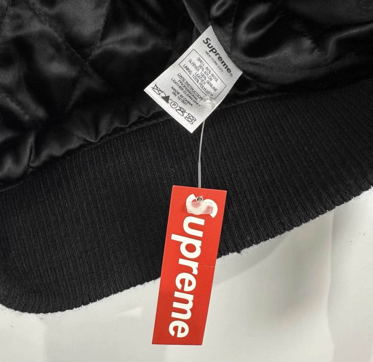 Supreme Supreme Phantom Leather Sleeve Baseball Jacket J42 Size US S / EU 44-46 / 1 - 5 Thumbnail