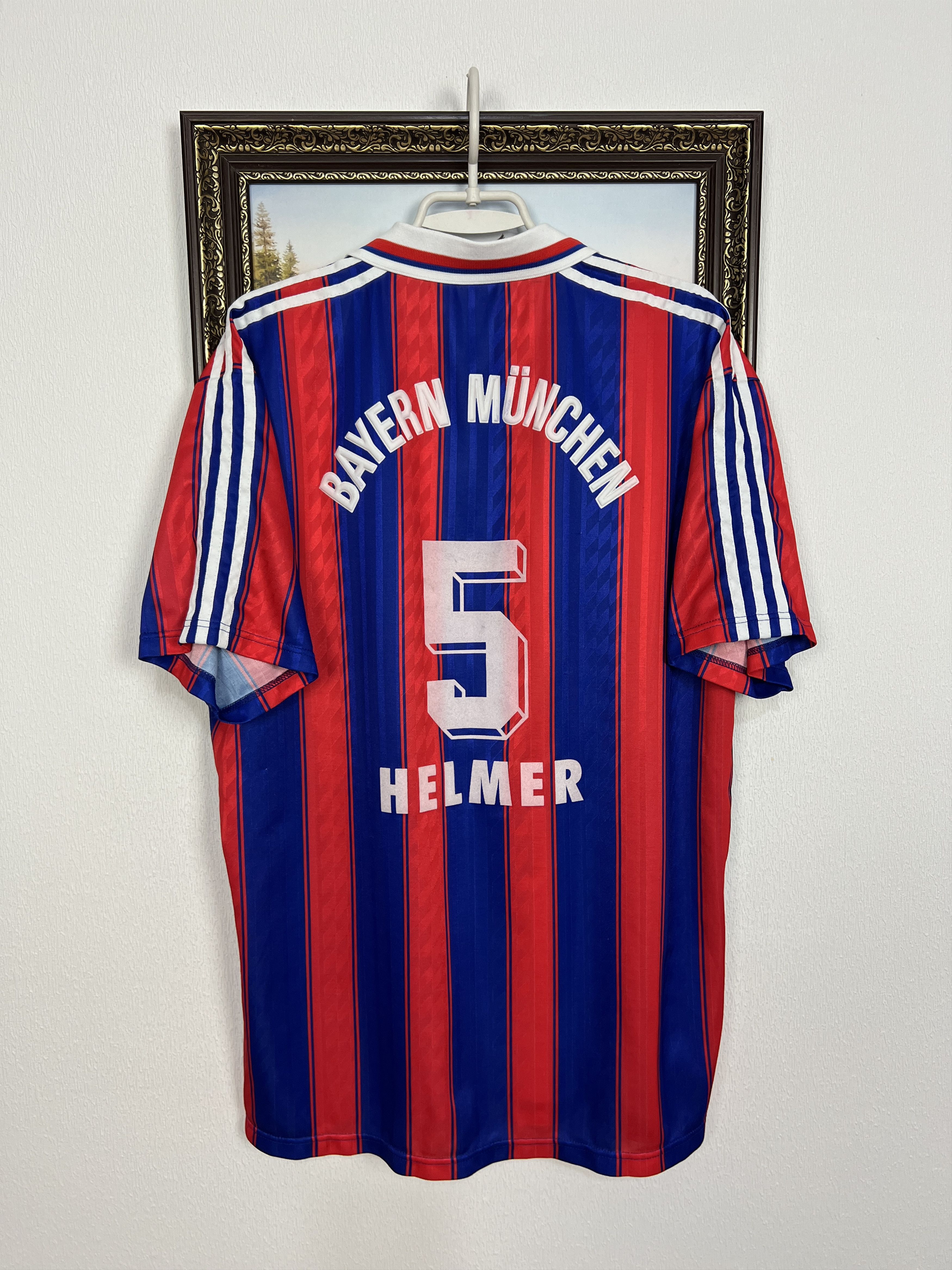 Adidas Bayern Munich football shirt Soccer #5 Helmer Jersey Trikot Size US XL / EU 56 / 4 - 7 Thumbnail