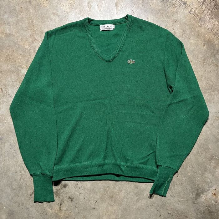 Vintage Vintage 70s Izod Lacoste Green Acrylic Round Neck Sweater