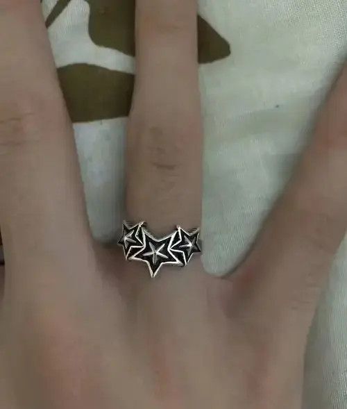 Ring Of Fire 3 Star Adjustable Ring Size ONE SIZE - 1 Thumbnail