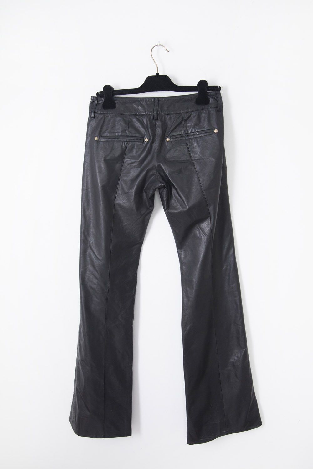 Balmain 2013 leather flare pants Size 26" / US 2 / IT 38 - 4 Thumbnail