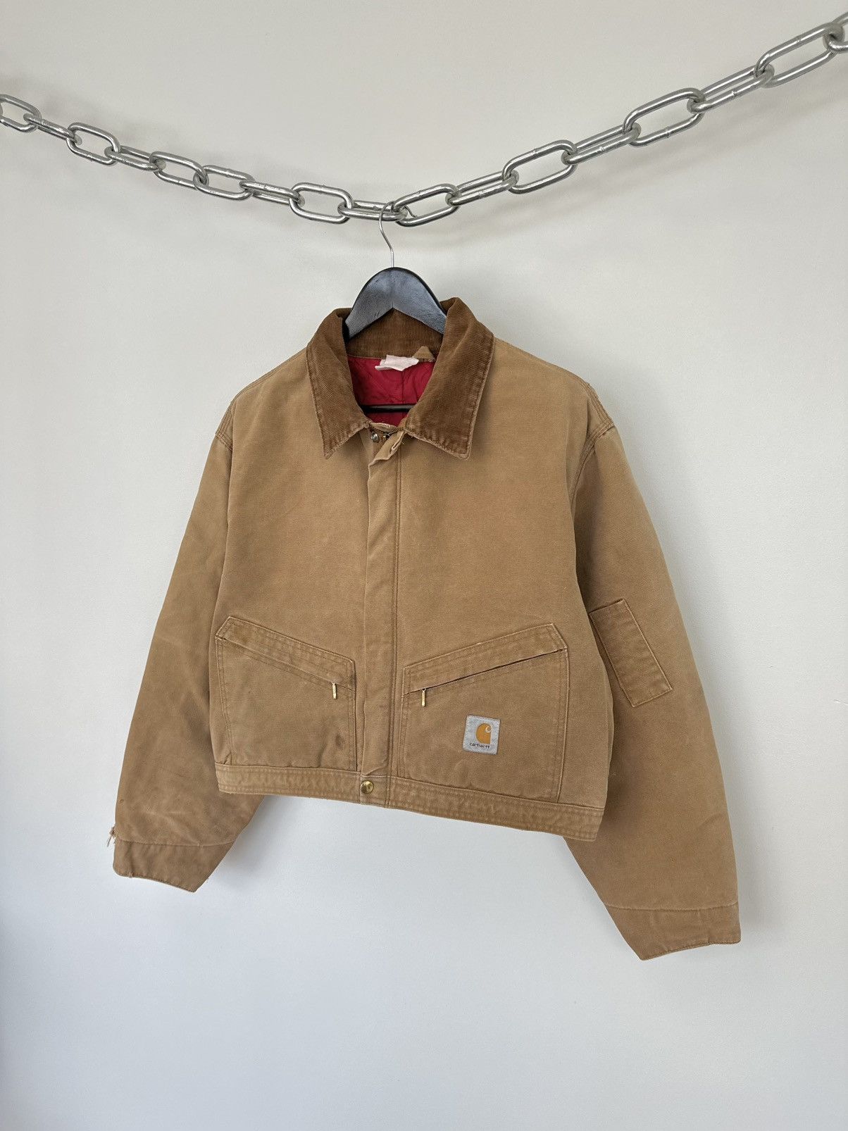 Carhartt Vintage 90s Carhartt USA Distressed Cropped Detroit Jacket Size US S / EU 44-46 / 1 - 5 Thumbnail