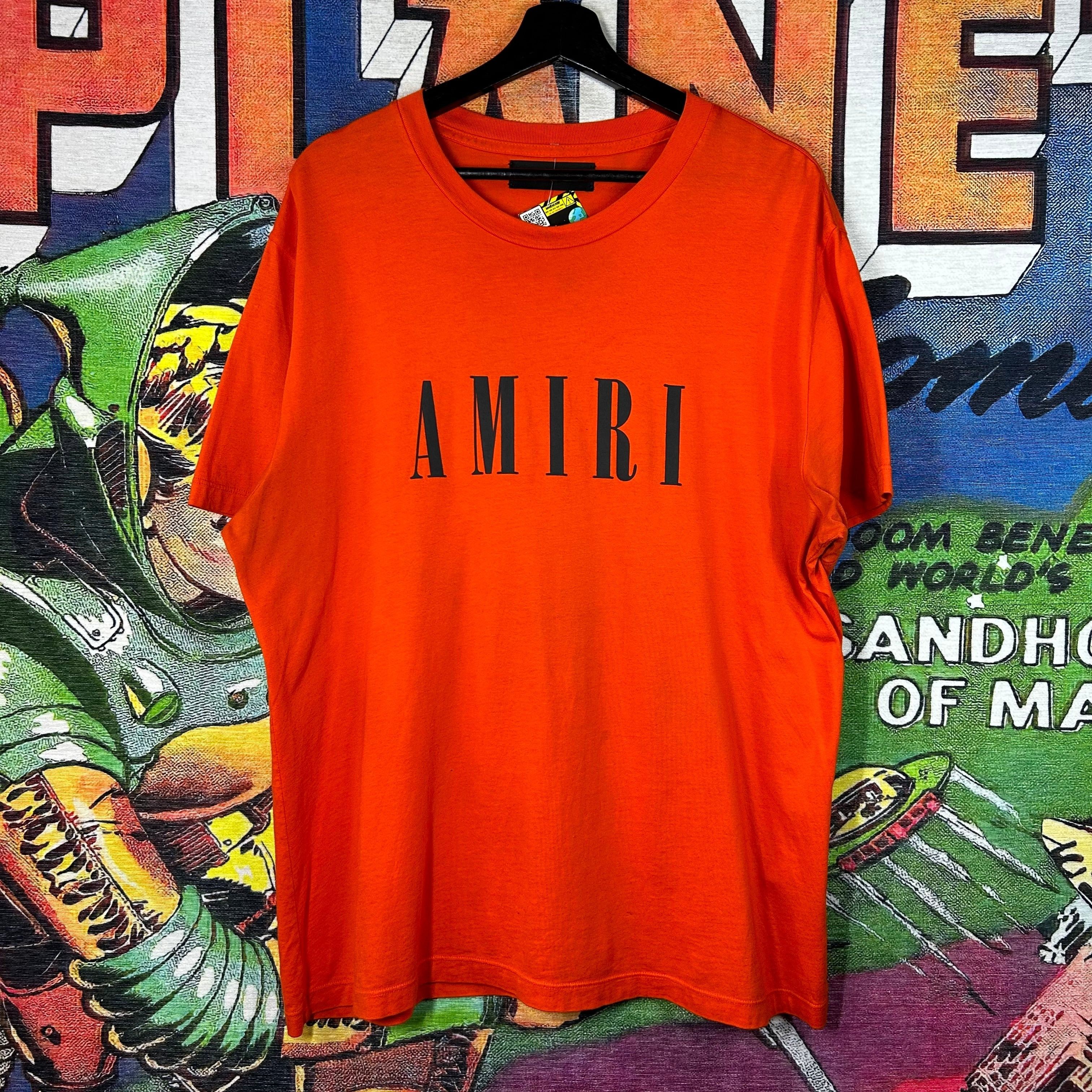 Amiri Amiri Spellout Orange Tee Size Medium Size US M / EU 48-50 / 2 - 1 Thumbnail