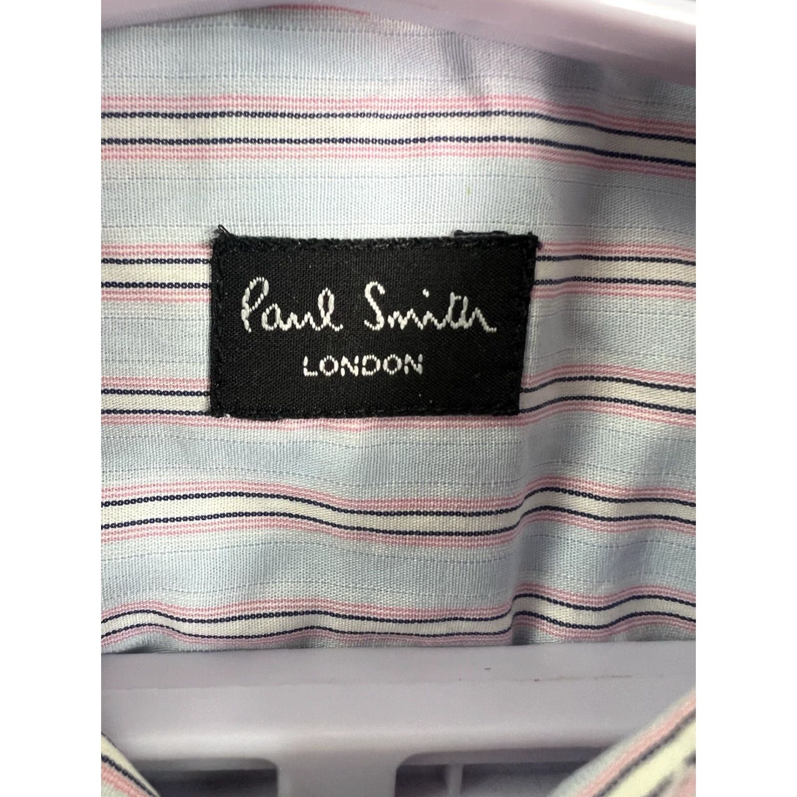 Paul Smith VINTAGE Paul Smith London Striped Button-Up Shirt Mens Size 16.5 Blue Casual Business Size US L / EU 52-54 / 3 - 4 Thumbnail