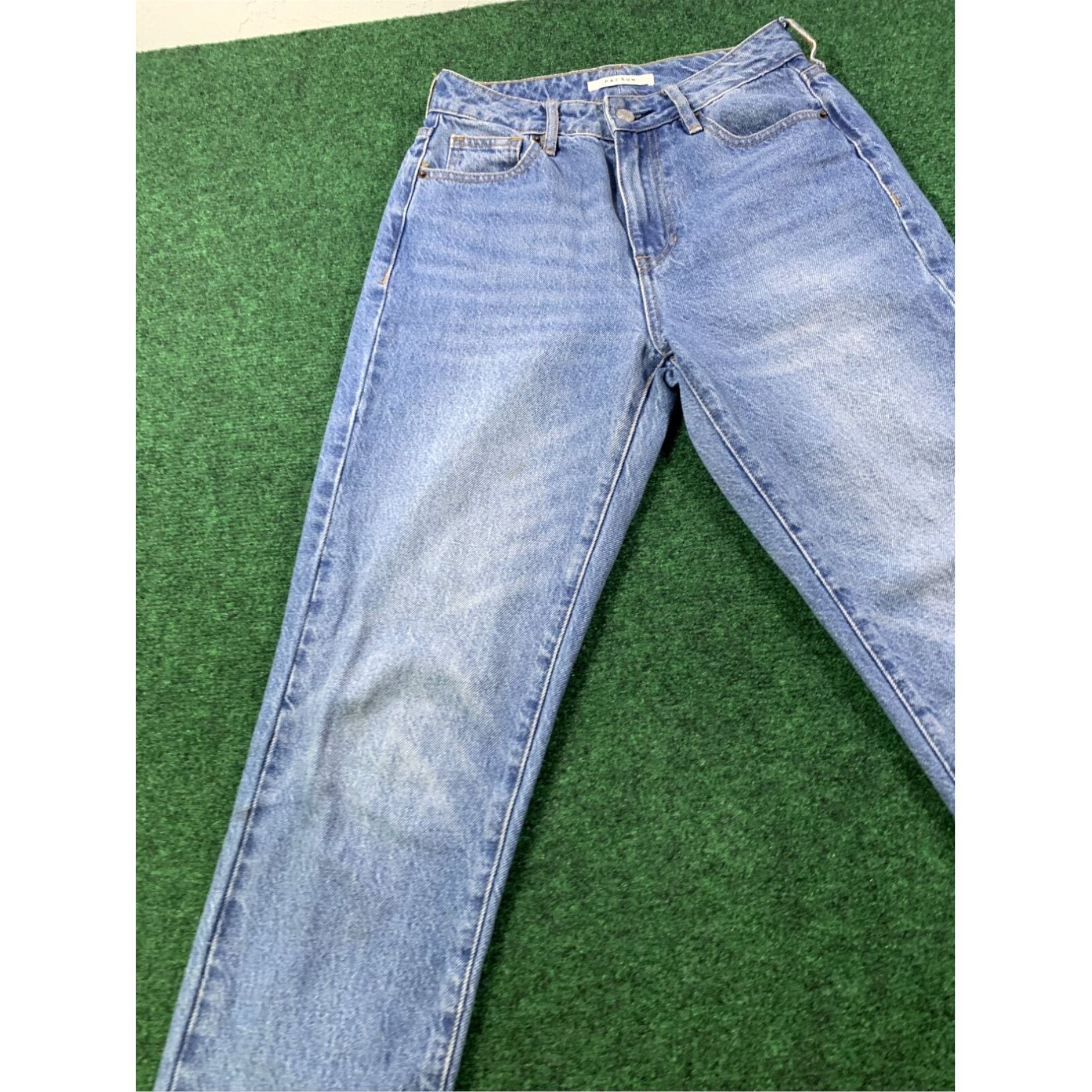 Pacsun PACSUN Women's High Rise Slim Blue Denim Jeans Size 24 Slit Bottoms Size 42" / US 20 - 7 Thumbnail