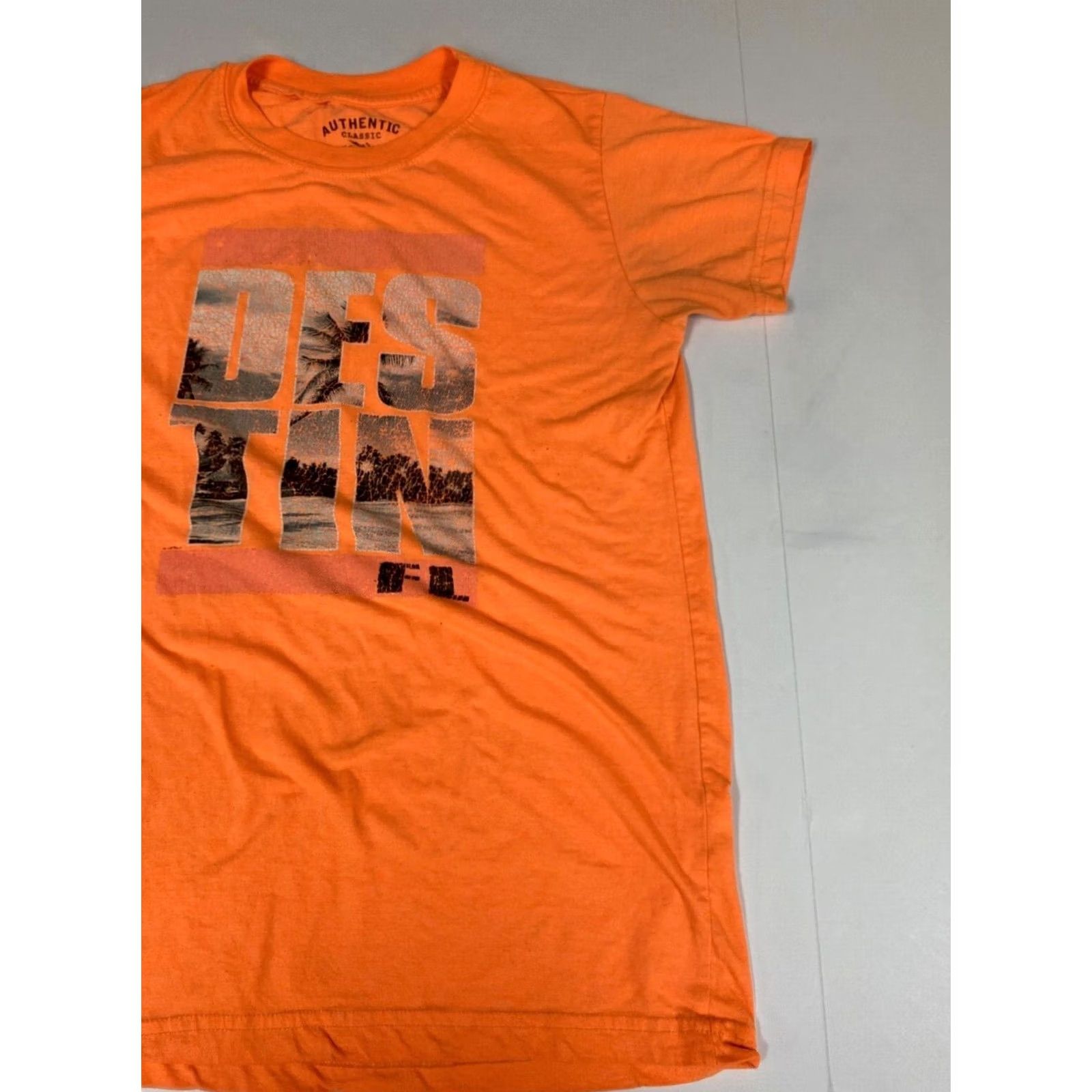 Vintage Pacific Surf Shirt MEns Short Sleeve Orange Florida Graphic Logo Crew Neck S Size US S / EU 44-46 / 1 - 2 Thumbnail
