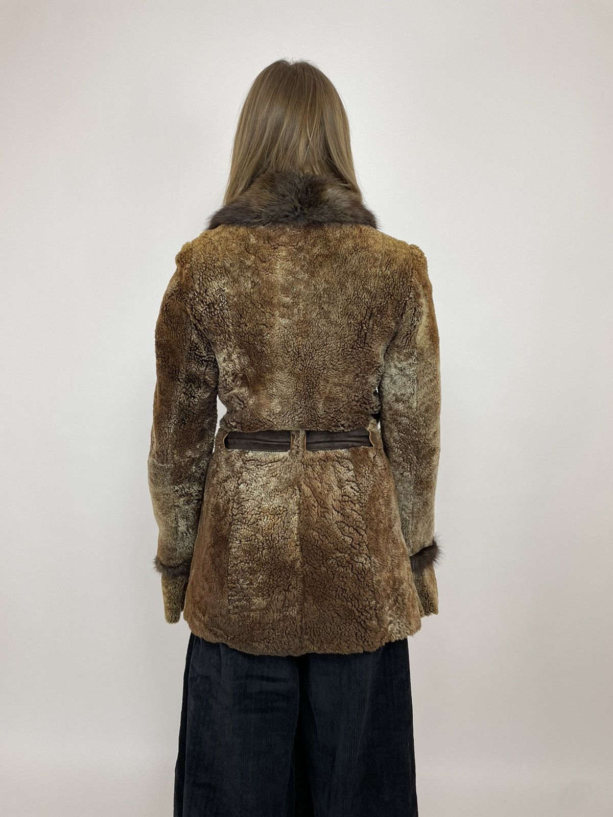 Other Women's belted Fur coat DONETI old money avant garde size S Size S / US 4 / IT 40 - 6 Thumbnail