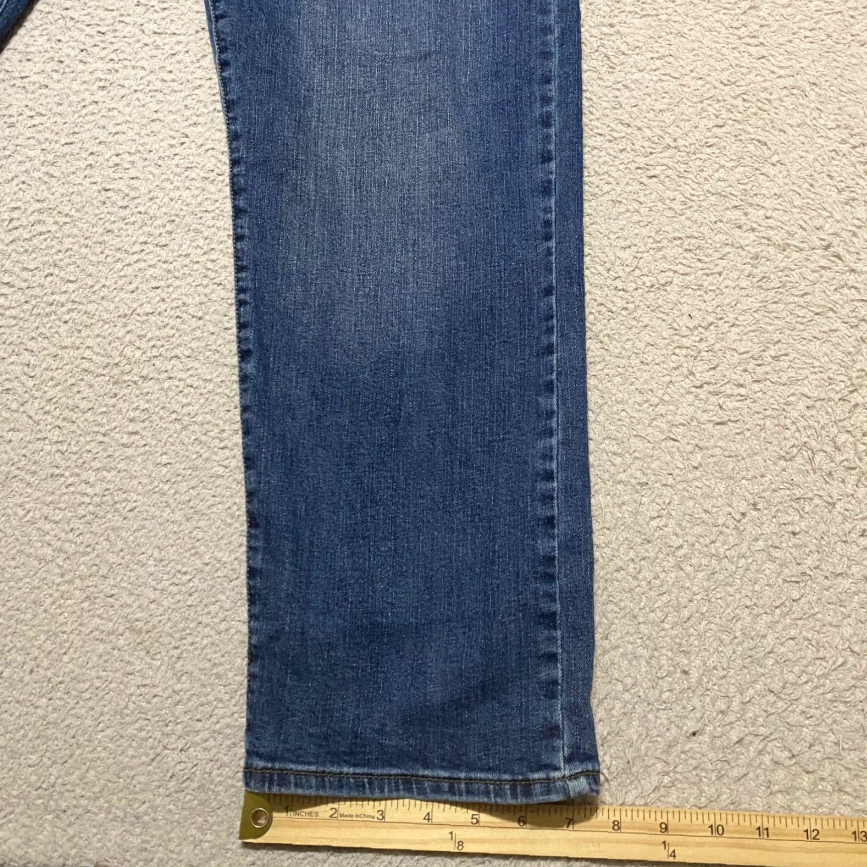 Lee Lee Jeans Slim Straight Jeans Mens 40 Blue Denim Medium Wash 5-Pocket Design Slim Fit Mid Rise Flex Waist 40x?? Inseam 27?" Size US 40 / EU 56 - 5 Thumbnail