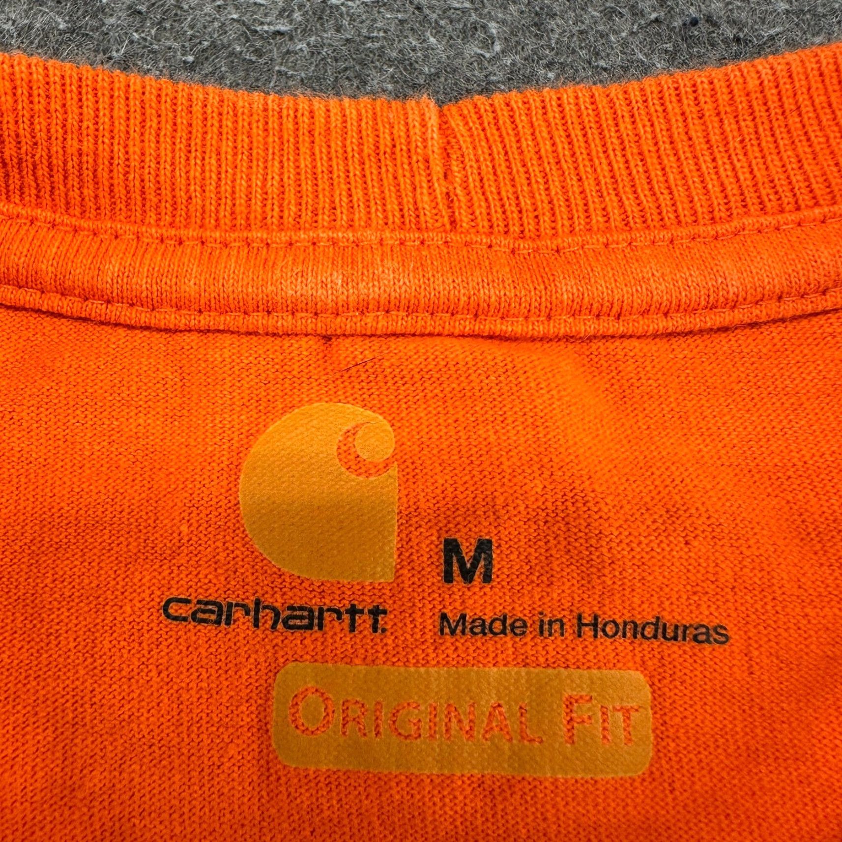 Carhartt Carhartt Shirt Mens M Orange Short Sleeve Regular Fit Cotton Logo Workwear K87 Size US M / EU 48-50 / 2 - 2 Thumbnail