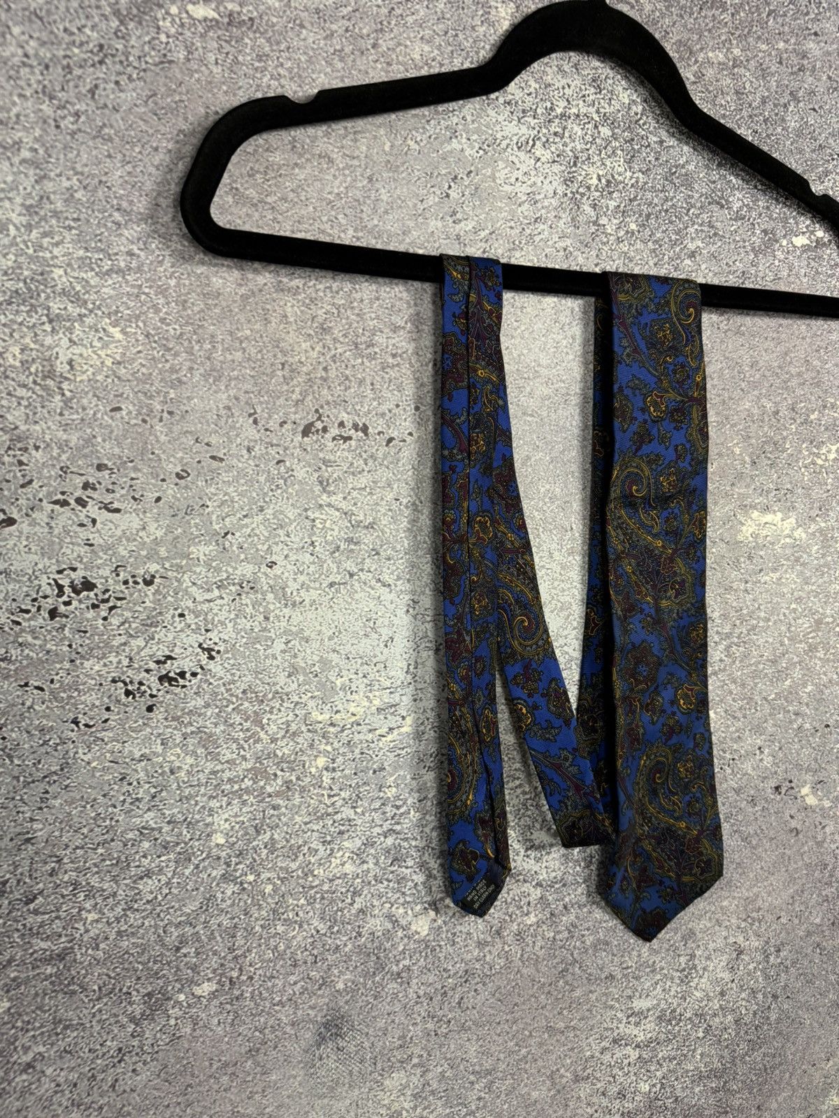 Designer × Vintage Tie Paco Rabbane Men Logo Comfortable Cotton Practical Blue Size ONE SIZE - 2 Thumbnail