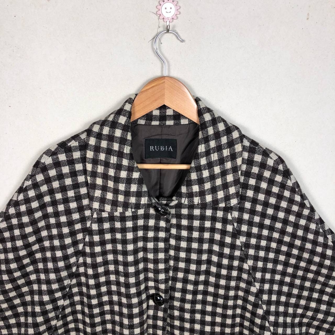 Cloak × Japanese Brand Vintage Rubia Checkered Poncho Cloaks Capes Soft Size US M / EU 48-50 / 2 - 3 Thumbnail