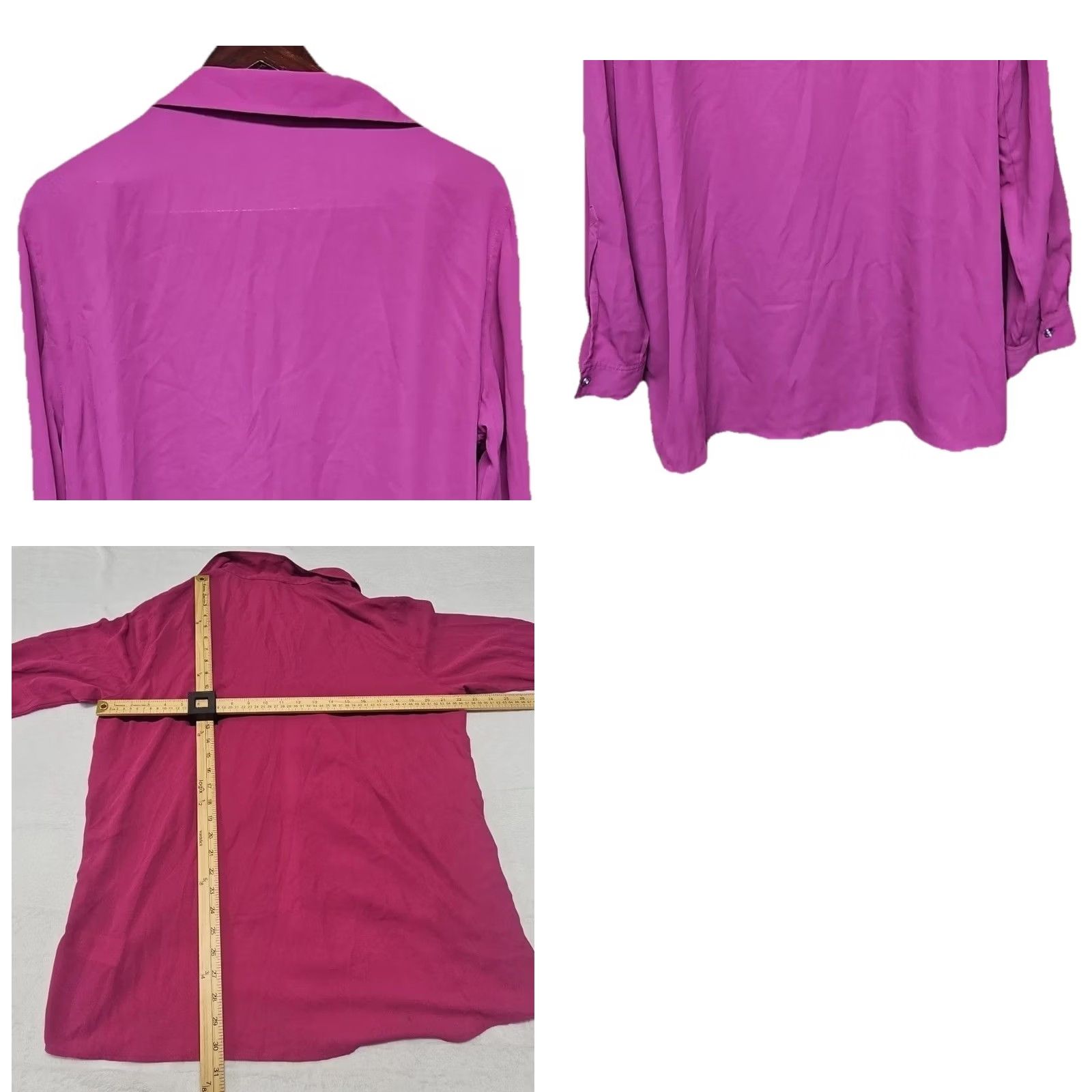 Michael Kors MICHAEL MIKHAEL Kors XL Purple/Violet Long Sleeve Button-Up Blouse Women Casual Work Regular Victory? Size XL / US 12-14 / IT 48-50 - 8 Thumbnail
