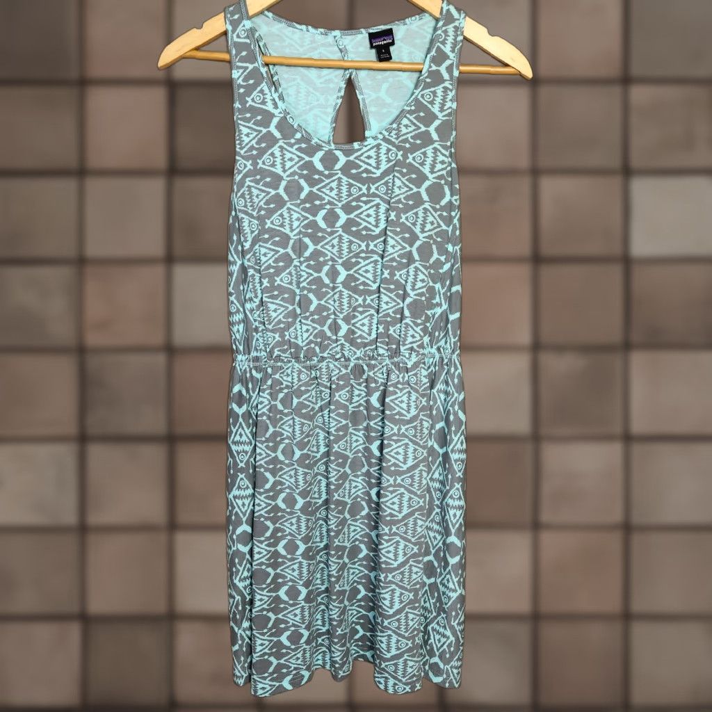 Patagonia Patagonia Worn Wear West Ashley Drifter Gray Ikat Fish Tank Dress S Womens Shirt? Size S / US 4 / IT 40 - 1 Thumbnail