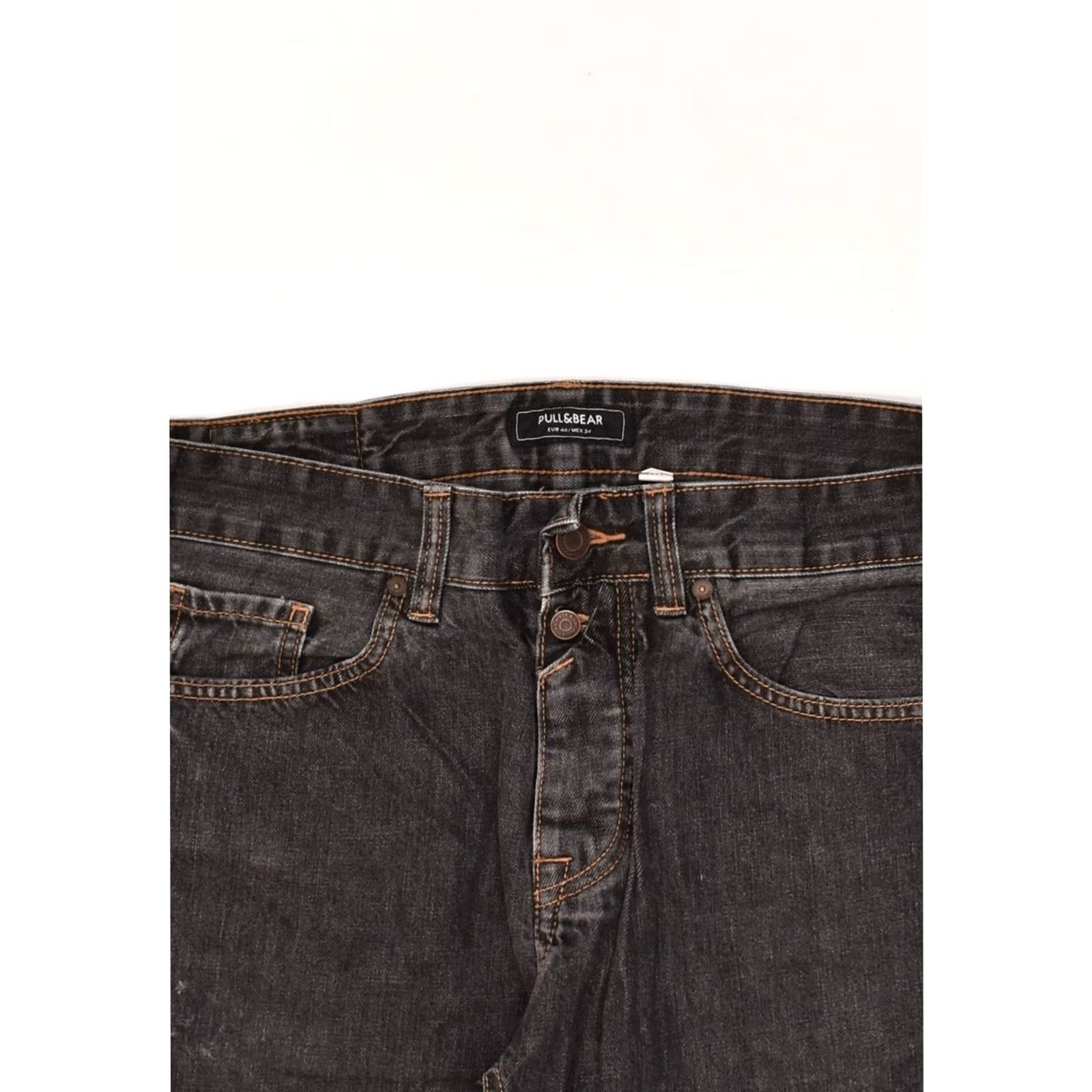 Vintage Pull & Bear Womens Capri Jeans Black XL EU 44 W34 L21 AG07 Size 40" / US 18 - 3 Thumbnail