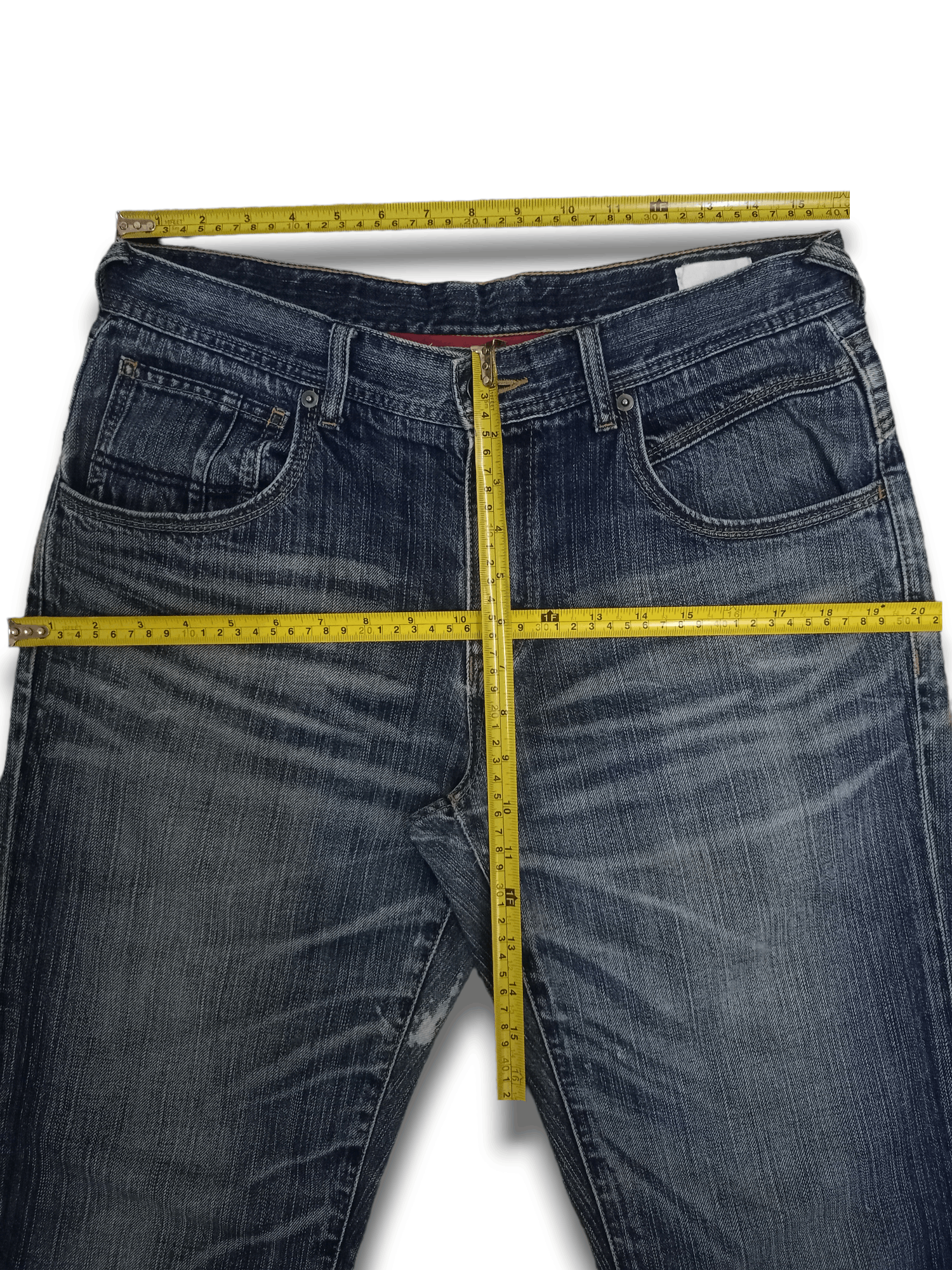 Japanese Brand Vintage Japanese Brand Buckle Back Distressed Baggy Jeans Size US 32 / EU 48 - 10 Thumbnail