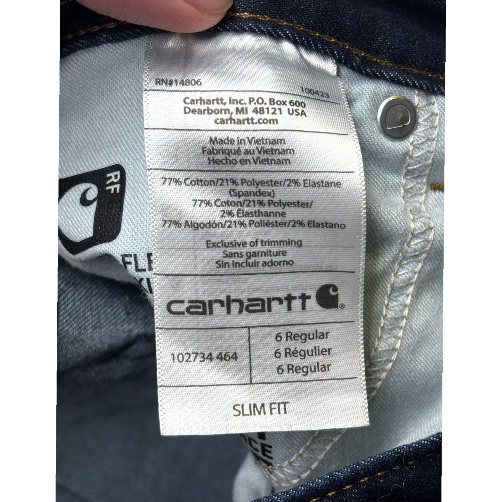 Carhartt Carhartt Jeans Skinny Dark Wash Denim Women Size 30 Regular Slim Fit Indig0 5-Pocket Comfort Stretch Size 30" / US 8 / IT 44 - 6 Thumbnail