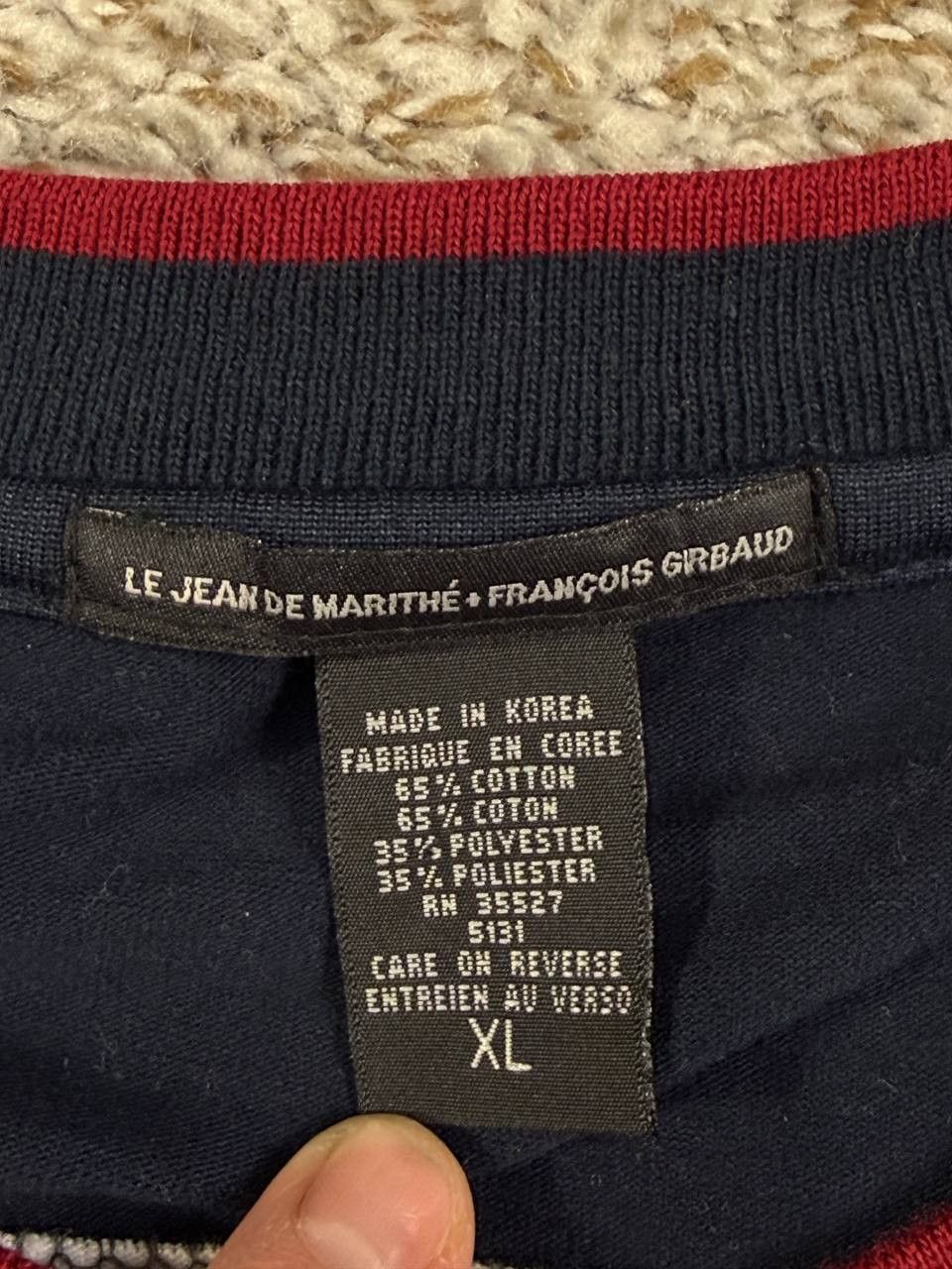 Marithe + Francois Girbaud Marithé François Girbaud Rugby Long Sleeve Embroidered Logo Size US XL / EU 56 / 4 - 8 Thumbnail