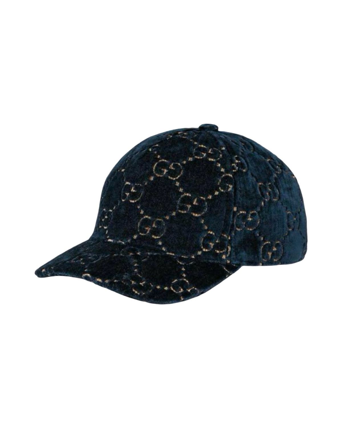 Gucci Gucci 🇮🇹 Velvet Monogram Embossed Cap Size ONE SIZE - 6 Thumbnail