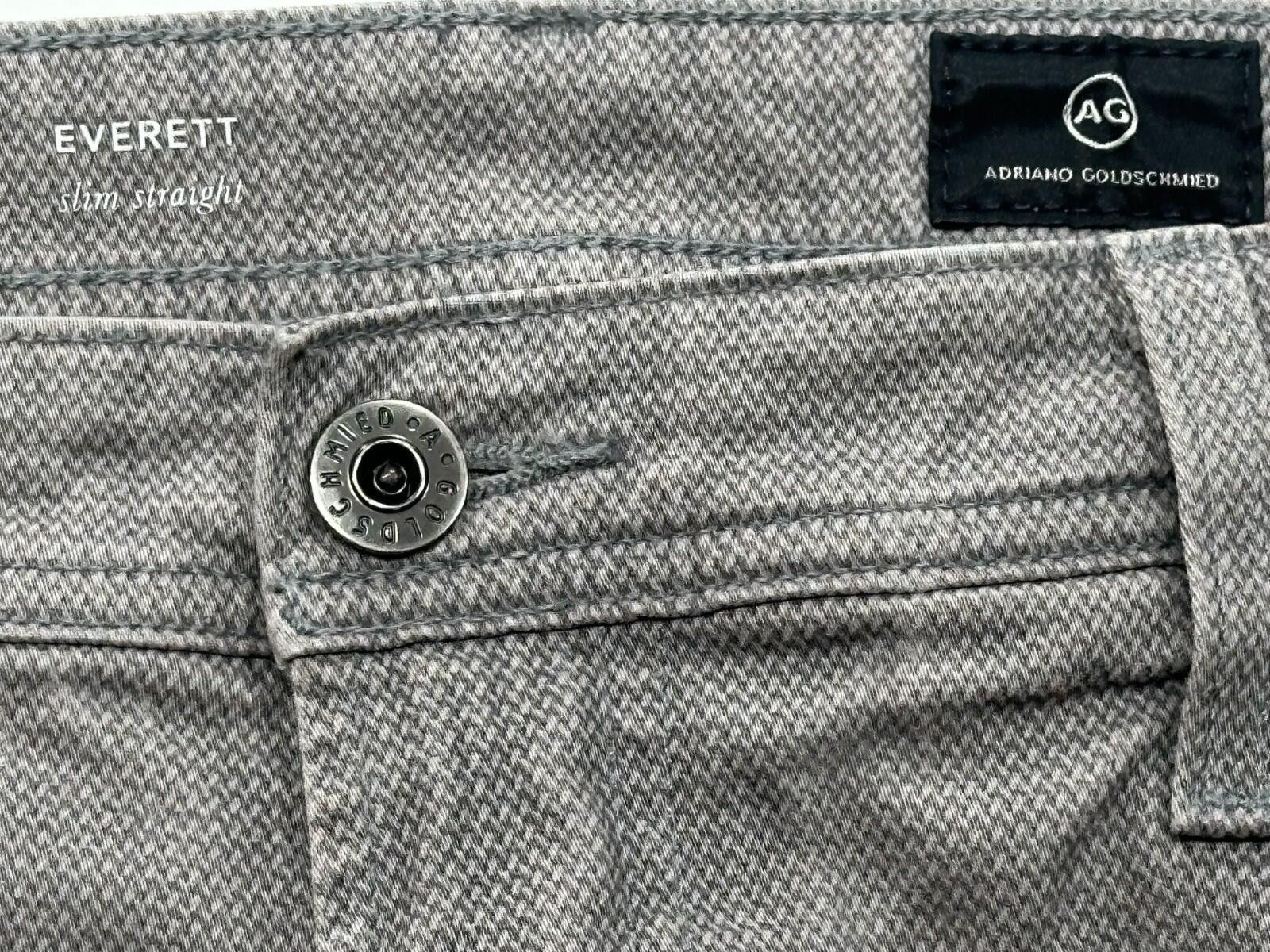 AG Adriano Goldschmied Adriano Goldschmeid Slim Straight Chinos Gray Mens 36/34 Size US 36 / EU 52 - 6 Thumbnail