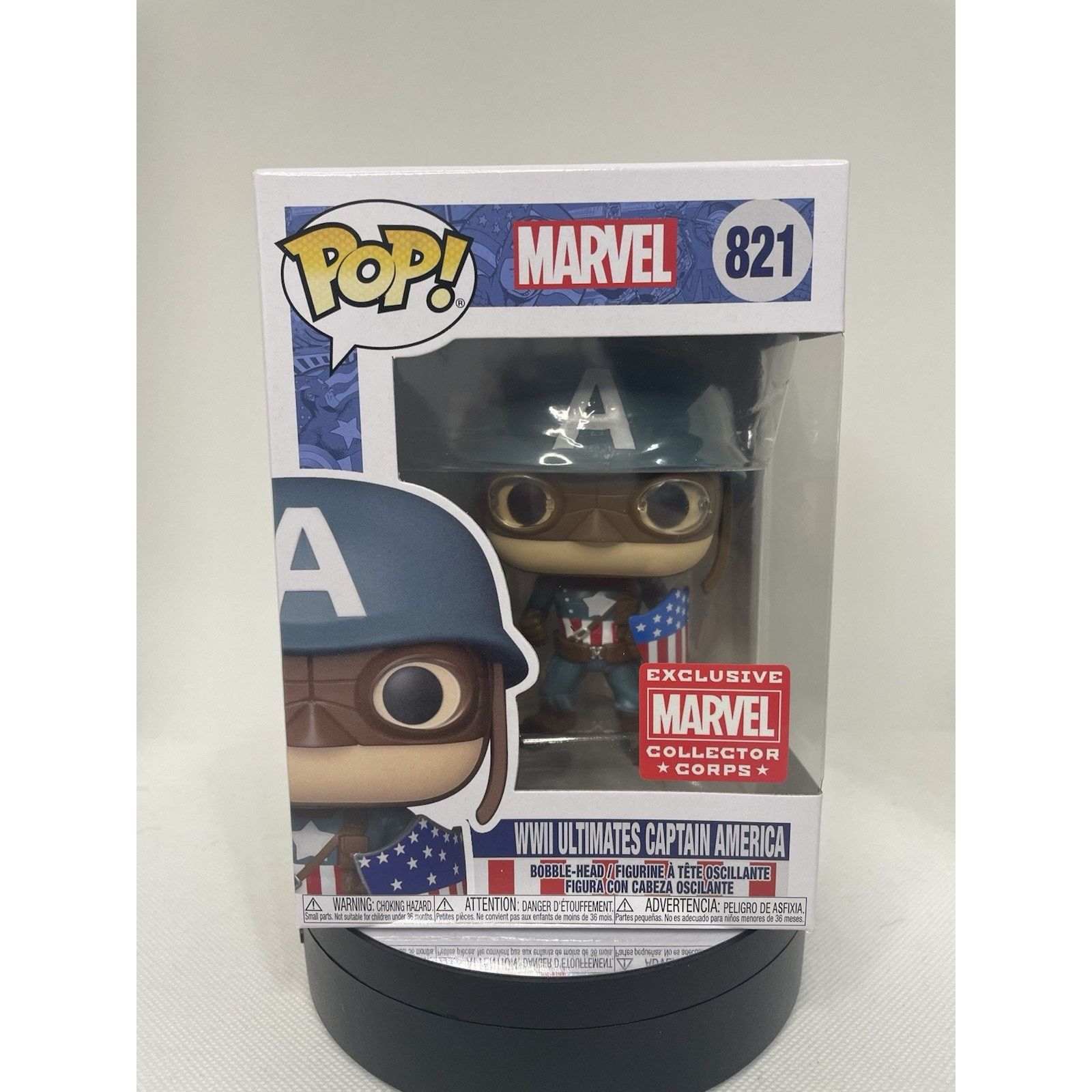 Marvel Comics Funko Pop! WWII Ultimate Captain America #821 Collector Corp Size ONE SIZE - 1 Thumbnail