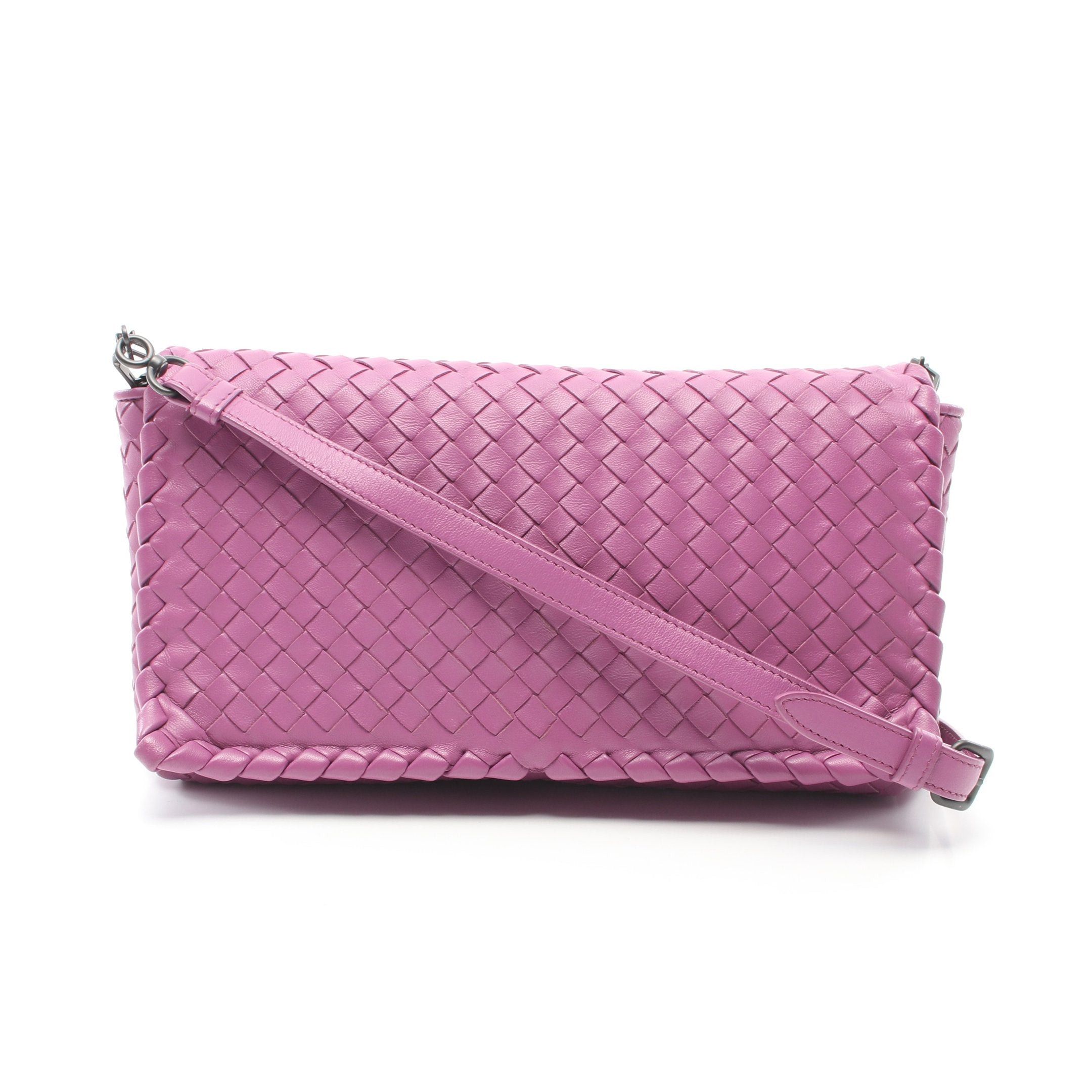 Bottega Veneta Bottega Veneta Intrecciato Shoulder Bag Leather Pink Purple Size ONE SIZE - 1 Thumbnail