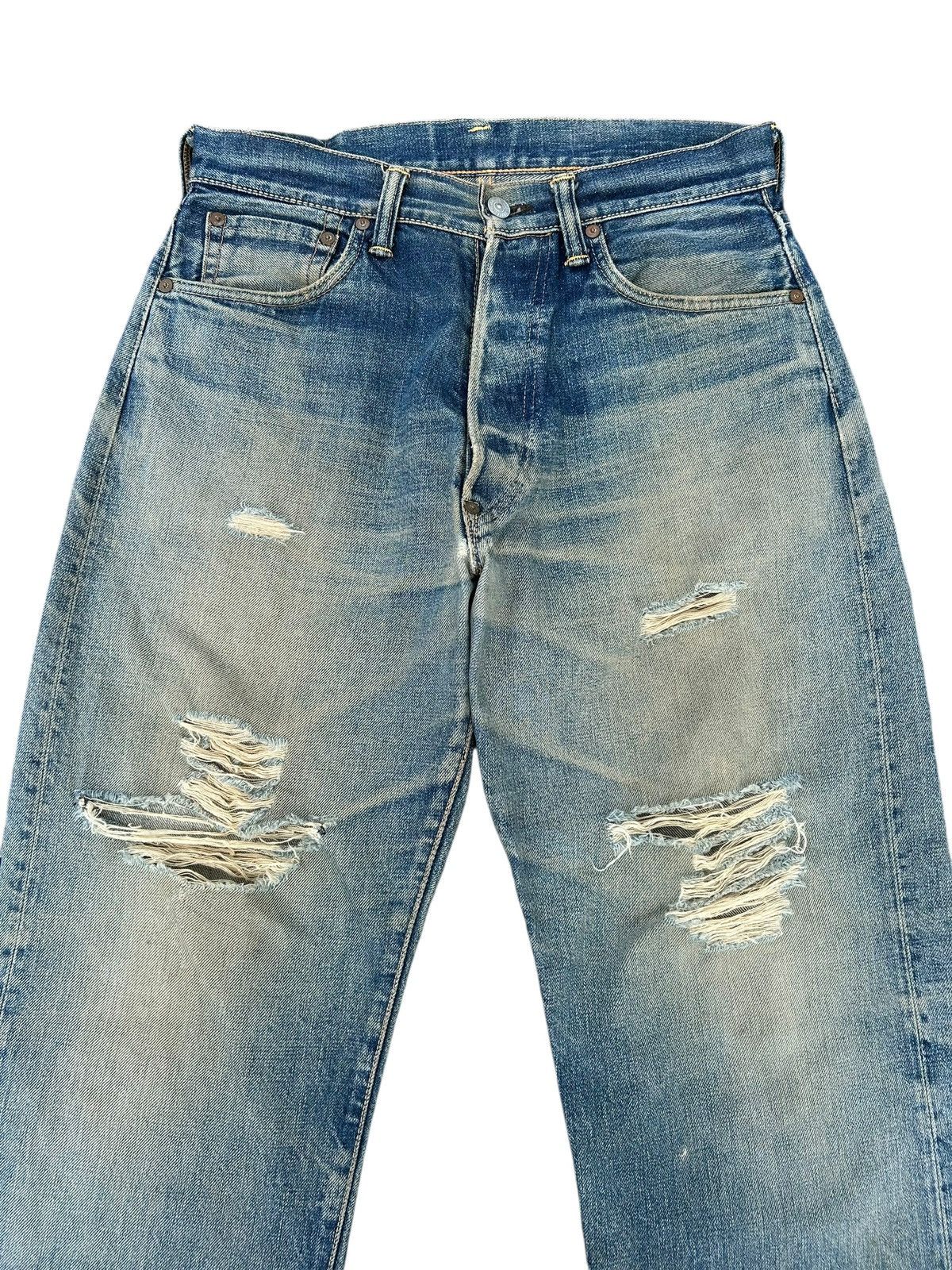 Evisu Thrashed Vintage Evisu Selvedge Baggy Denim Jeans Size US 31 - 2 Thumbnail