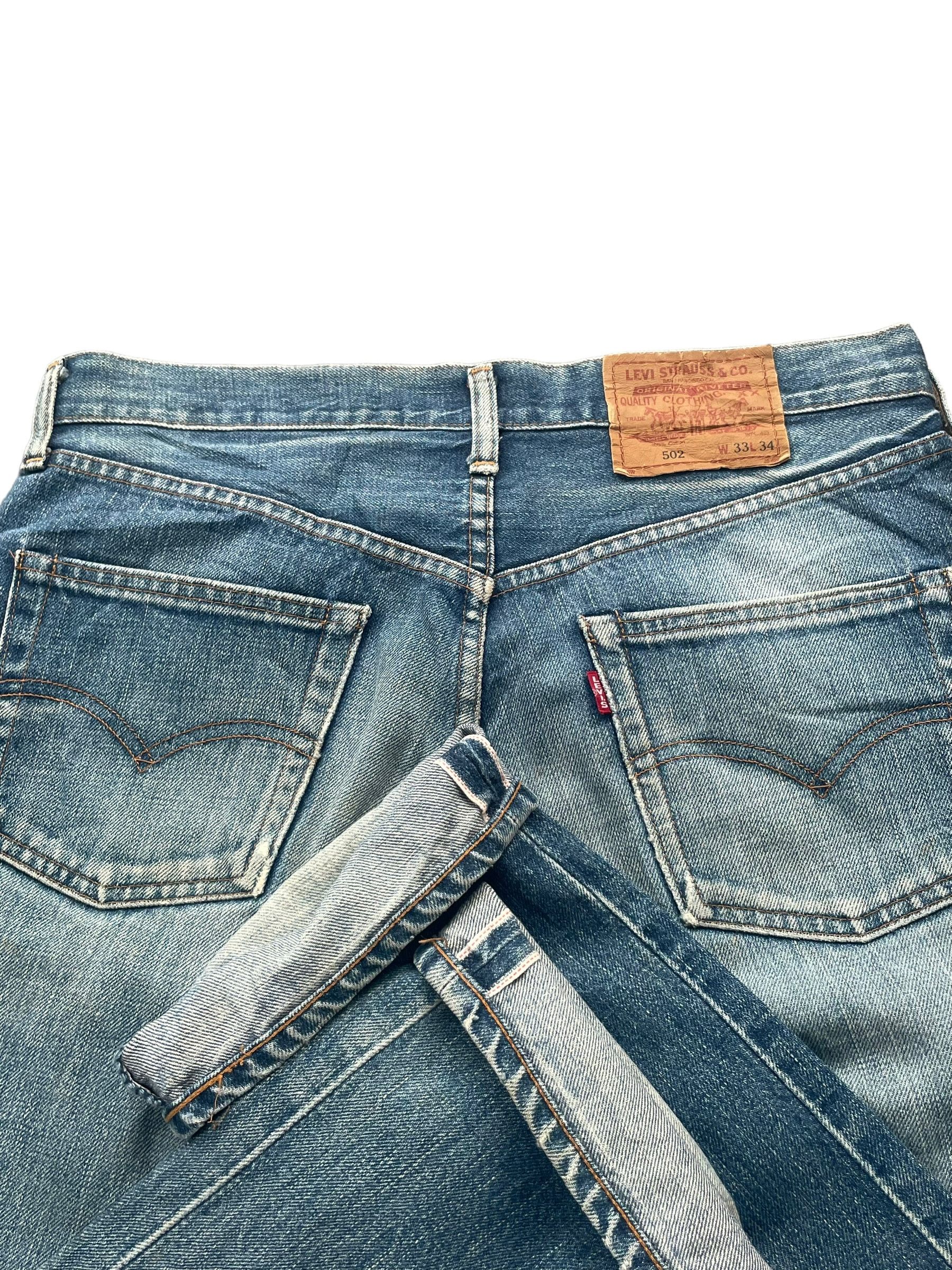 Levi's Vintage Levis 502XX E Selvedge Distresed Denim Size US 33 - 4 Thumbnail