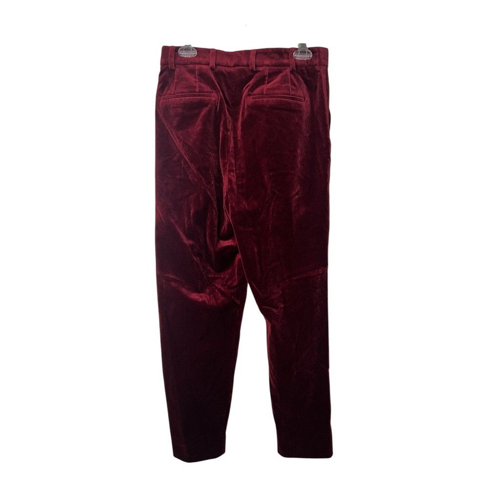 The Kooples The Kooples Burgundy Velvet Slim Pants Trousers Size 38 NWT Size 28" / US 6 / IT 42 - 3 Thumbnail