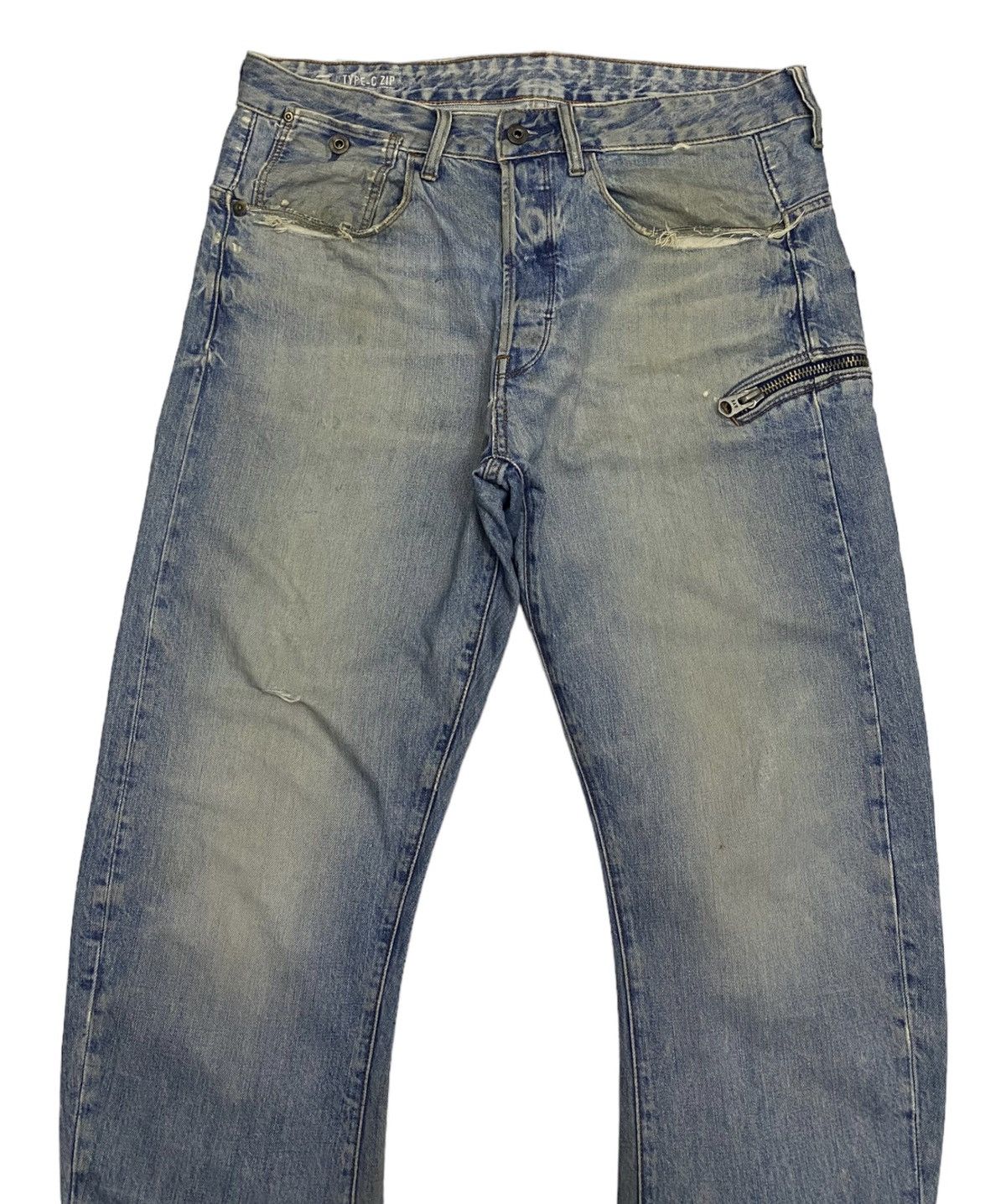 G-Star 🔥G STAR RAW BANANA CURVED TYPE C ZIP THRASHED DISTRESSED Size US 36 / EU 52 - 3 Thumbnail