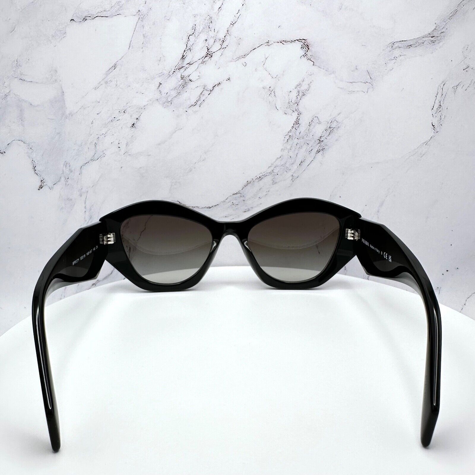 Prada New PRADA Sunglasses Black Acetate Geometric Rectangle Size ONE SIZE - 15 Thumbnail